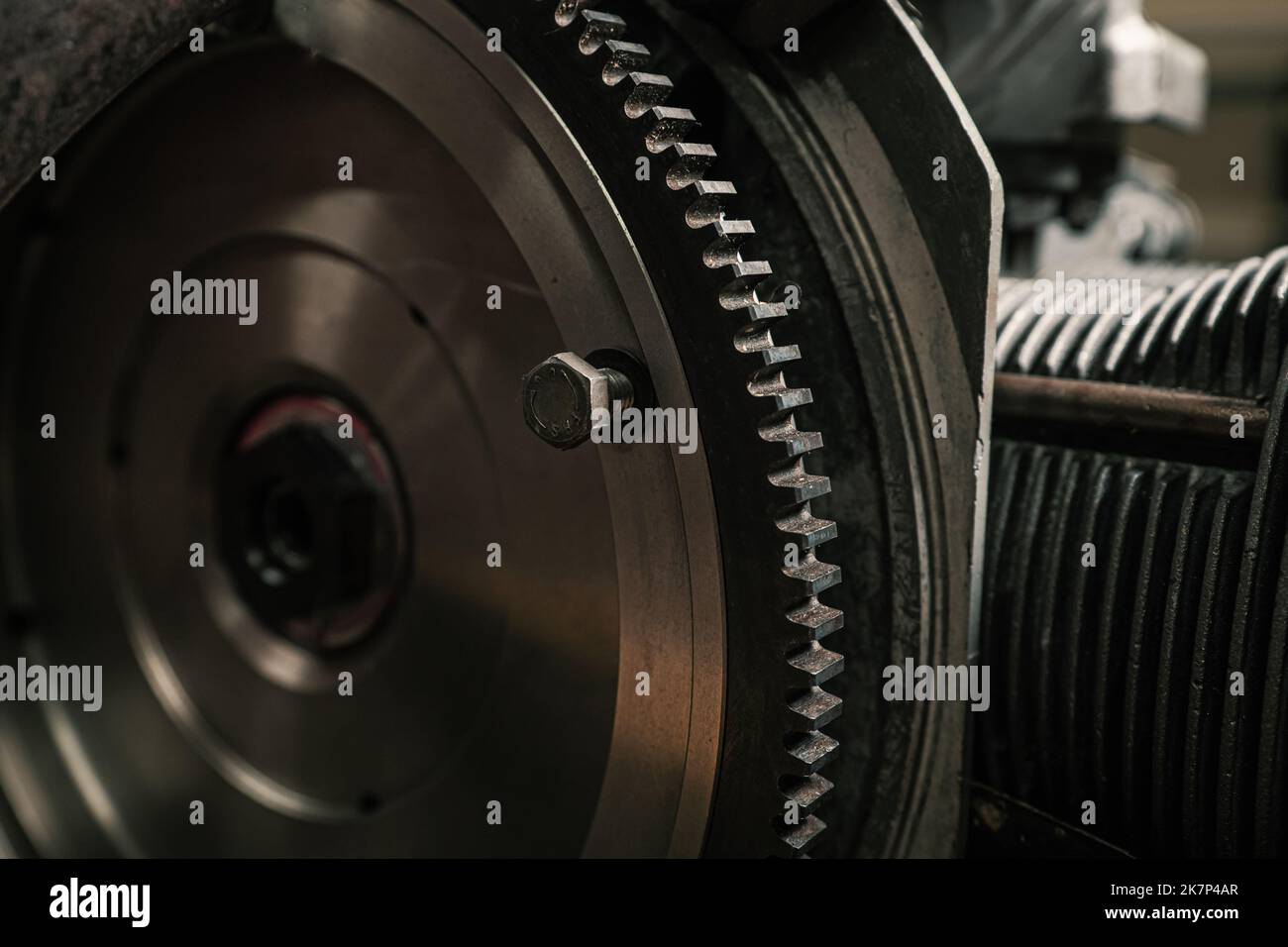 Automotive Engine Flywheel industrial gear Stock Photo Alamy