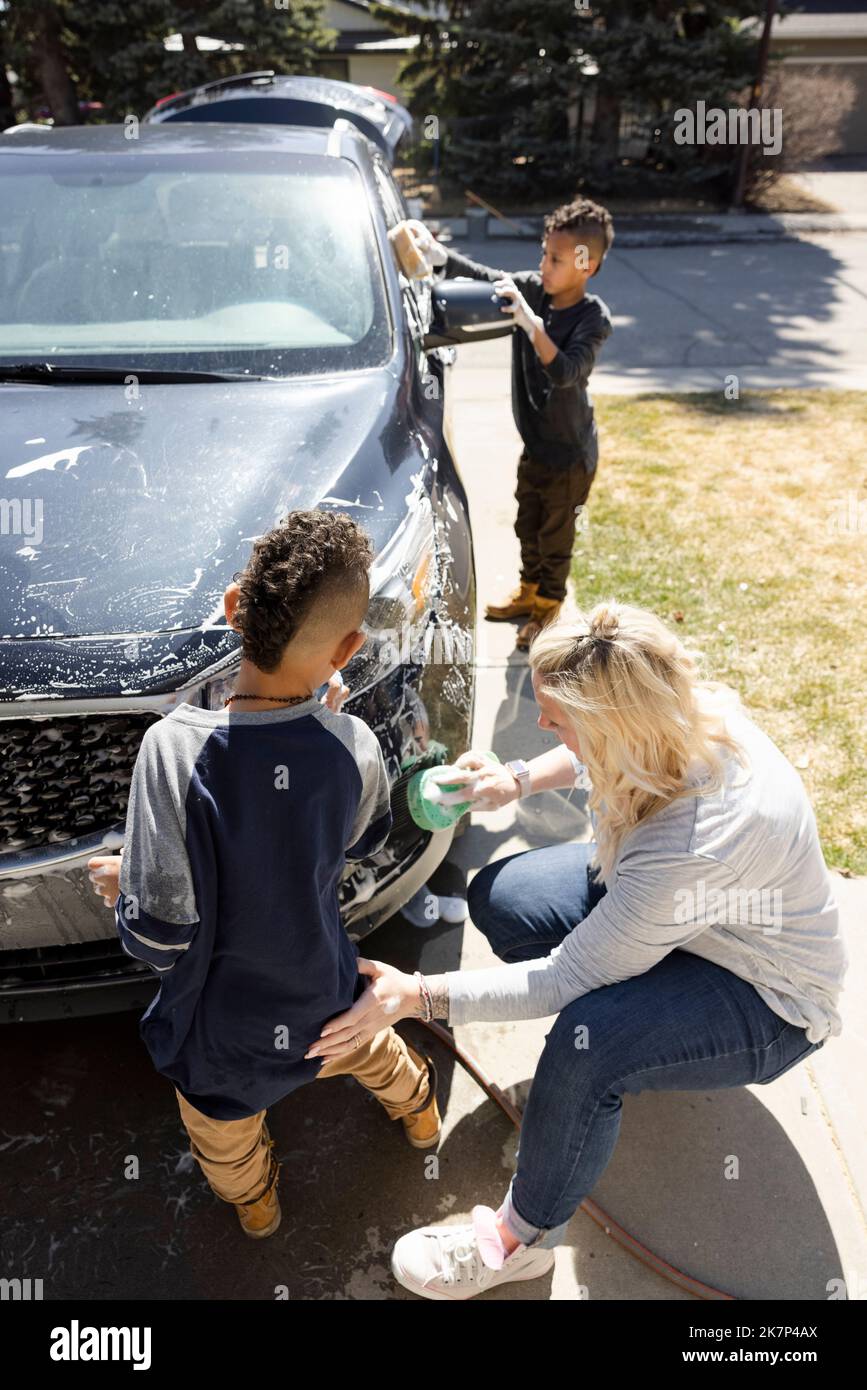 Car driveway woman hires stock photography and images Alamy