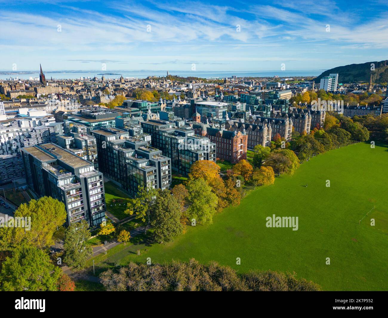 Aerial view of Quartermile luxury residential apartment development
