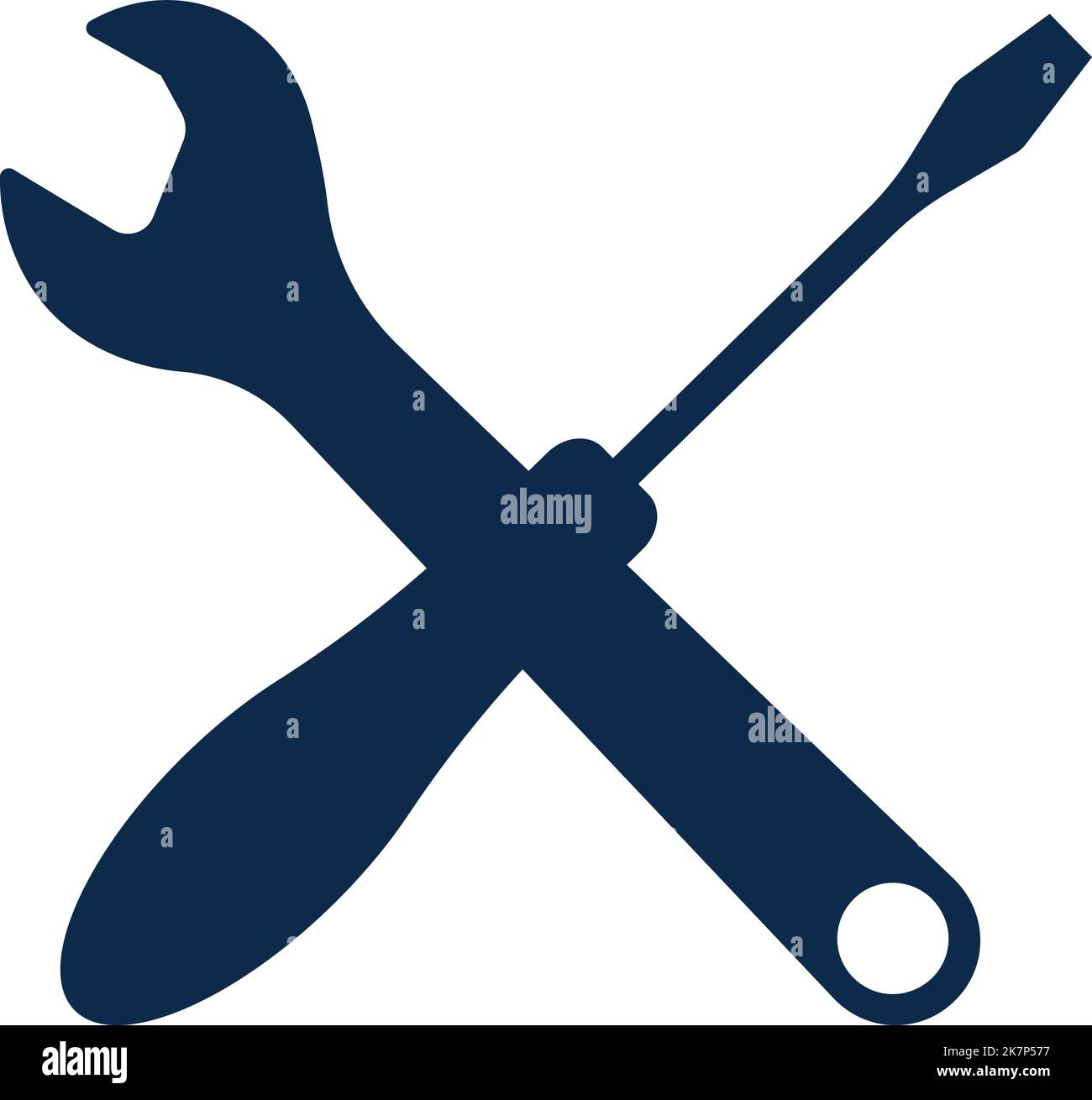 Crossed hammer screwdriver tools icon Stock Vector Images - Alamy