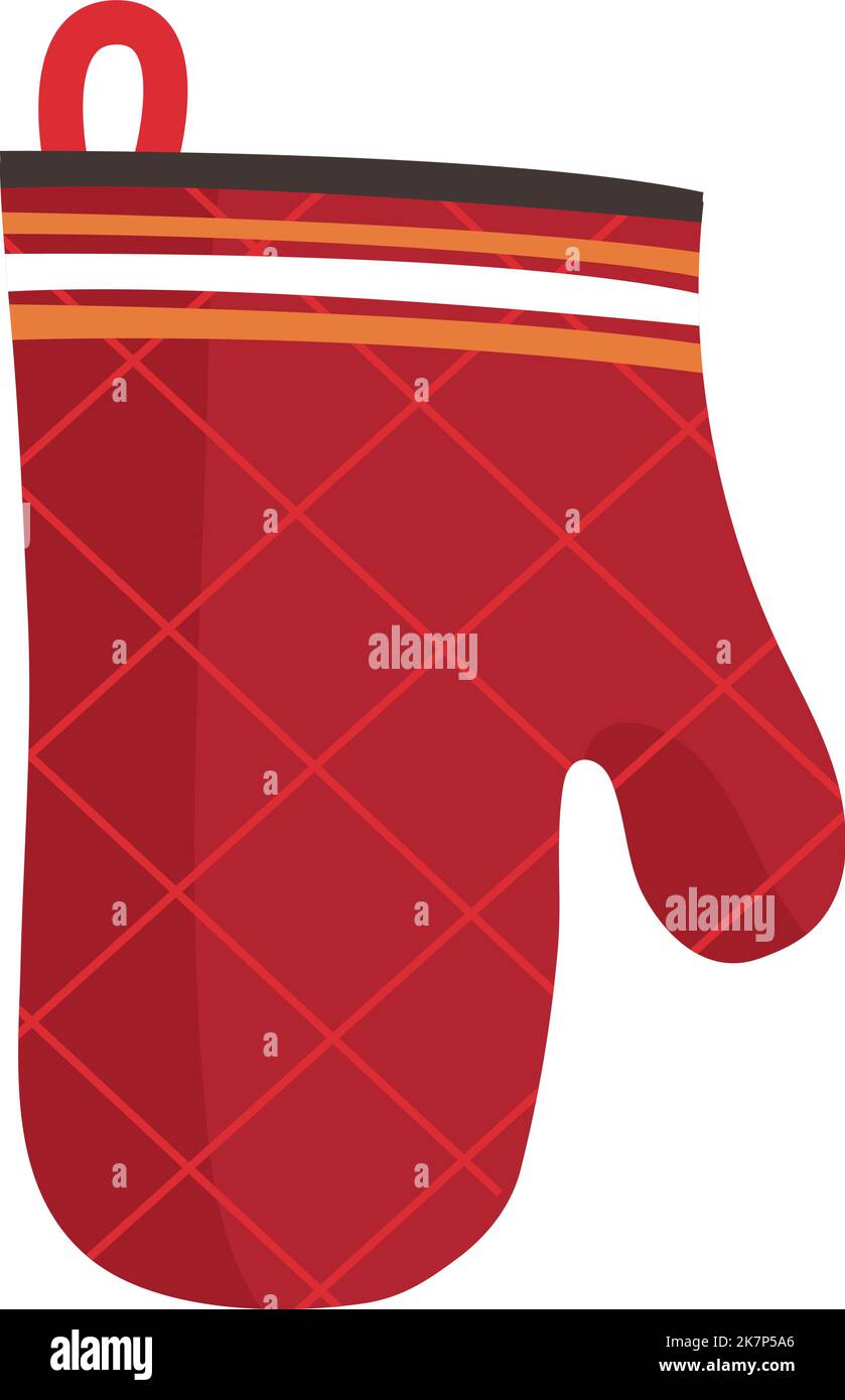 Oven mitt cartoon icon. Kitchen textile glove Stock Vector Image & Art