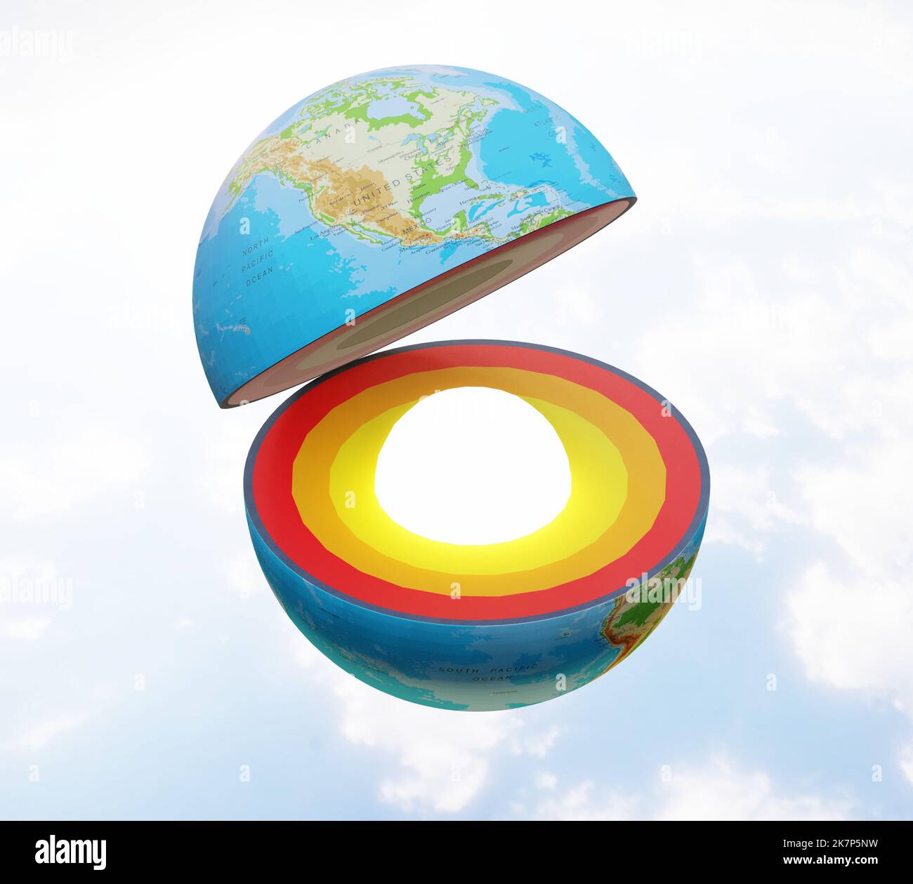 Layers of the Earth internal structure Diagram Stock Photo Alamy