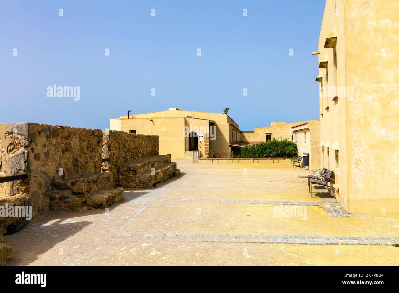 17th century fort and military prison Castillo de Santa Catalina in Cadiz, Andalucia, Spain Stock Photo