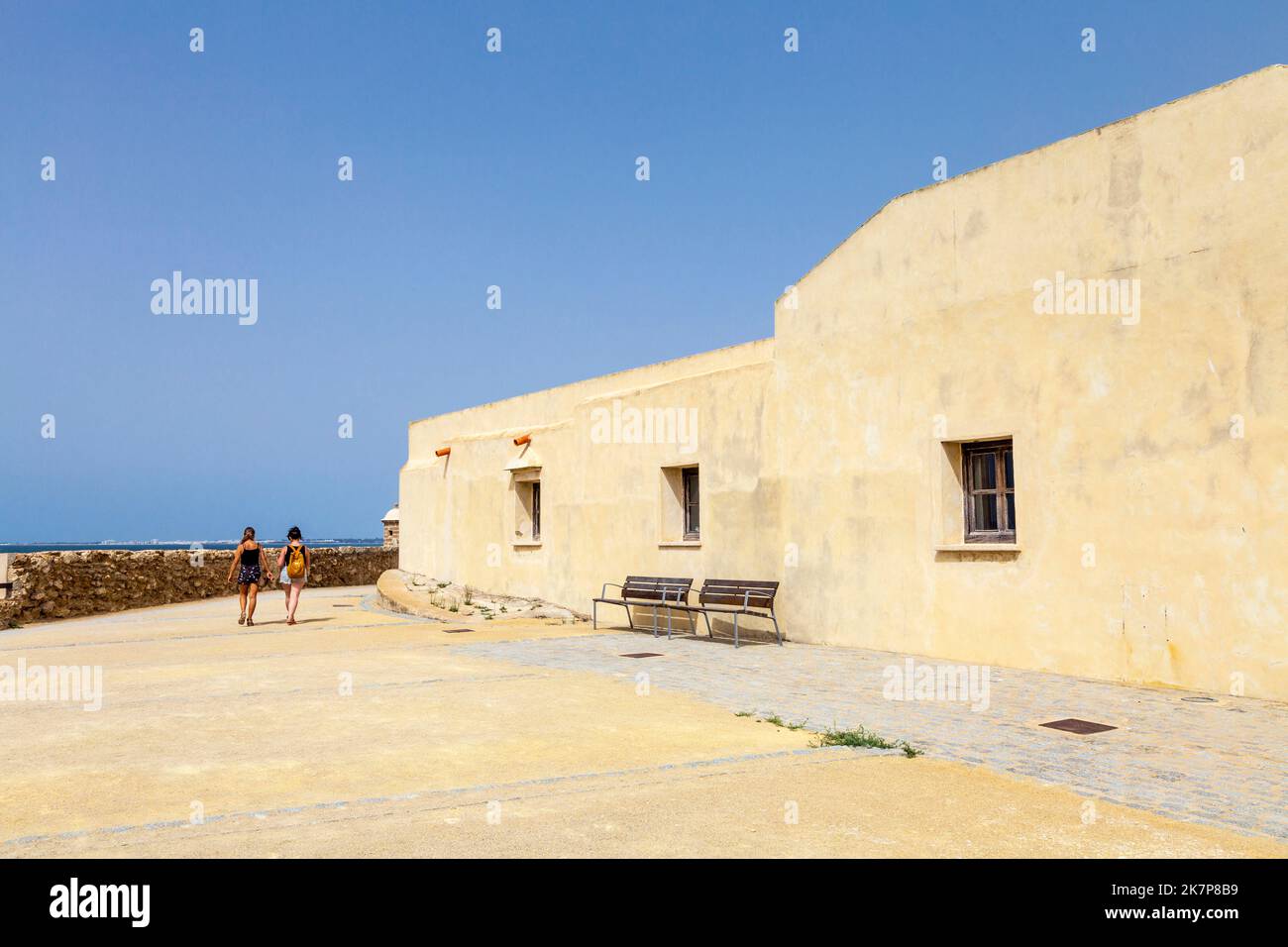 17th century fort and military prison Castillo de Santa Catalina in Cadiz, Andalucia, Spain Stock Photo