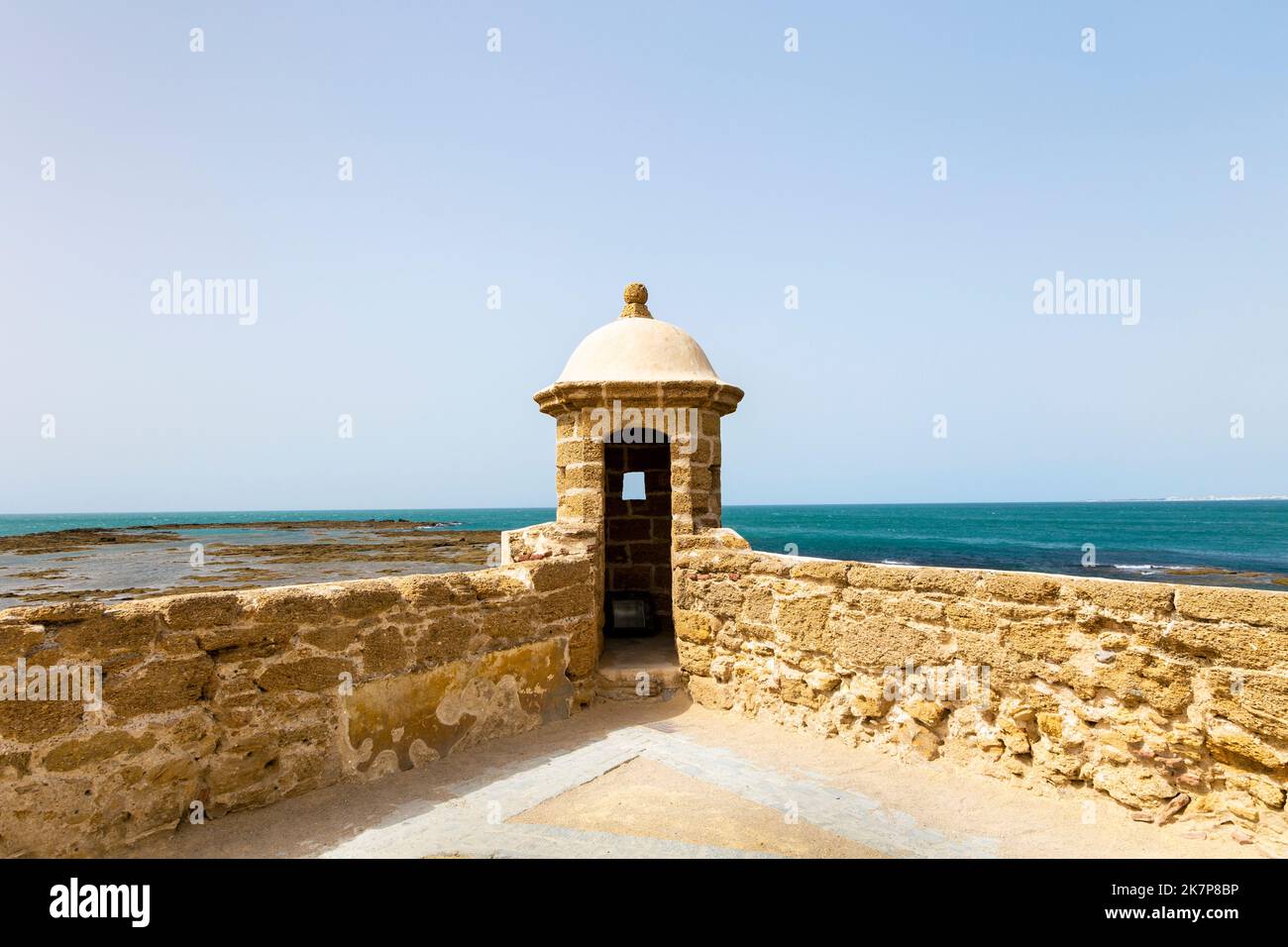 17th century fort and military prison Castillo de Santa Catalina in Cadiz, Andalucia, Spain Stock Photo