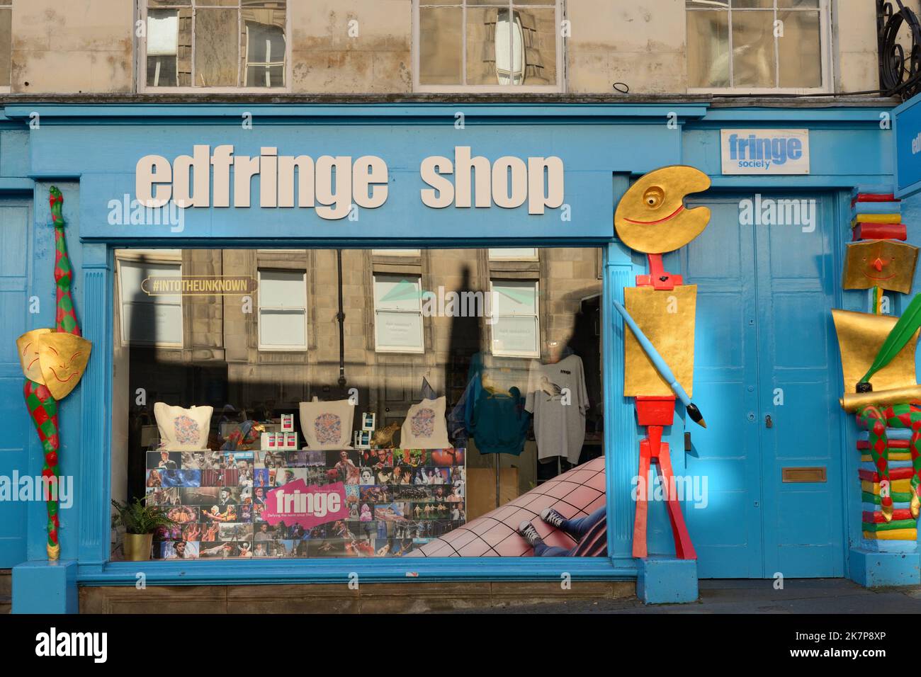 The Edinburgh Fringe souvenir gift shop on the Royal Mile (High Street