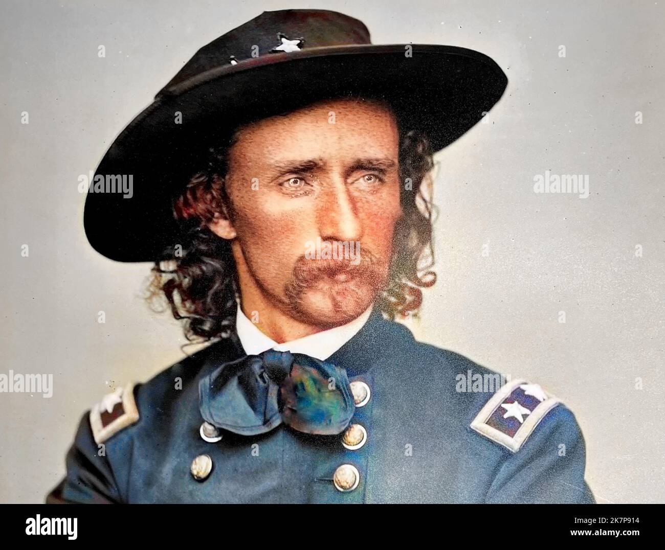 GEORGE ARMSTRONG CUSTER (1839-1976) US Army cavalry officer about 1865 Stock Photo