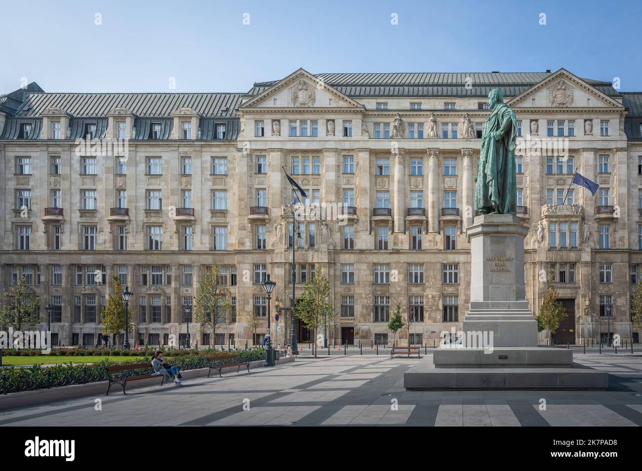 Hungarian Ministry of Finance at Jozsef Nador Square - Budapest, Hungary Stock Photo
