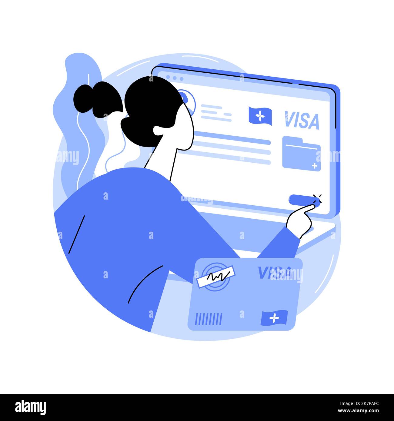 Visa application isolated cartoon vector illustrations Stock Vector