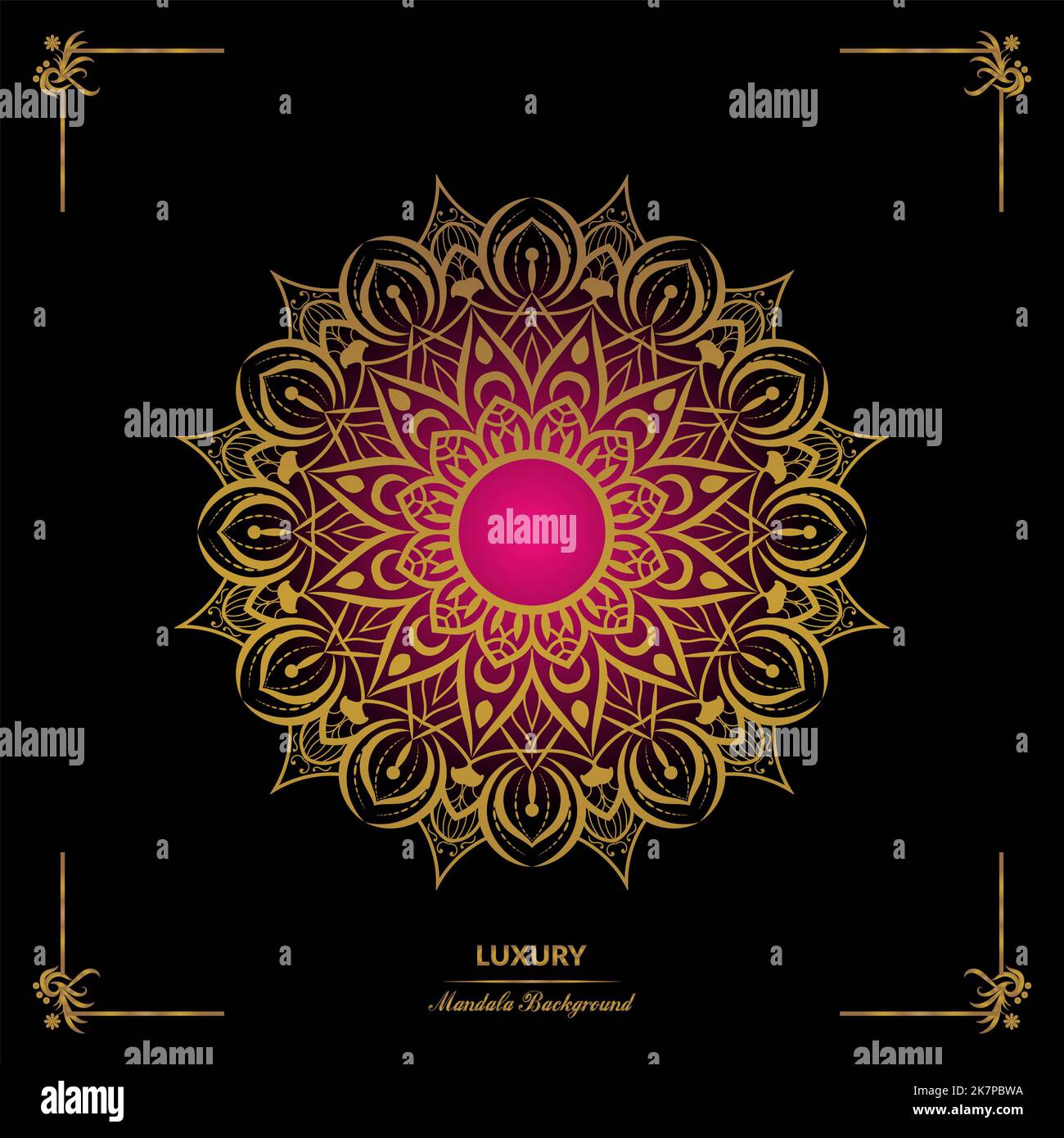 Circular pattern in the form of a mandala. Henna tatoo mandala. Mehndi style. Decorative pattern in oriental style. Coloring book page. Stock Photo