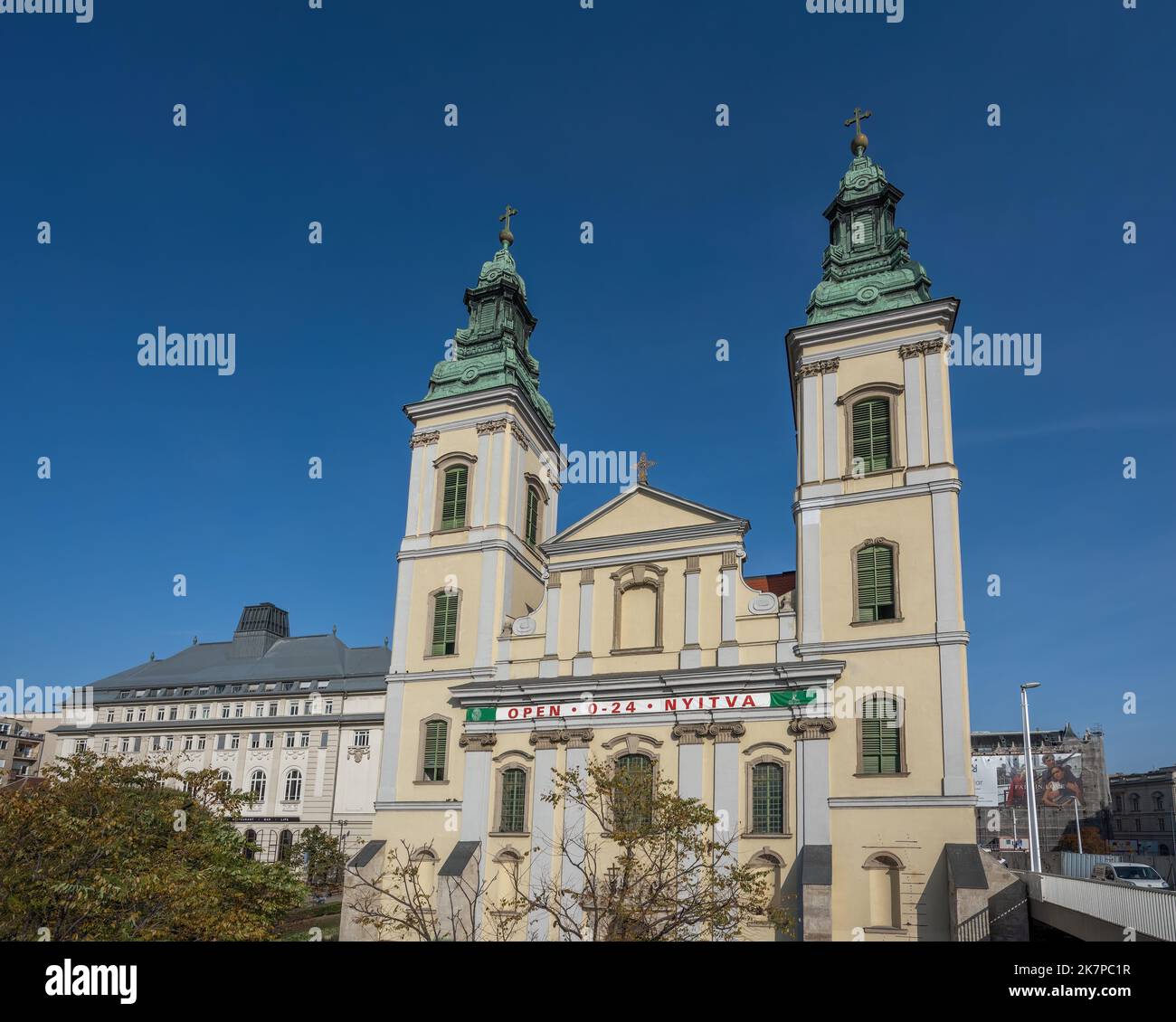 Inner City Parish Church in Pest - Budapest, Hungary Stock Photo
