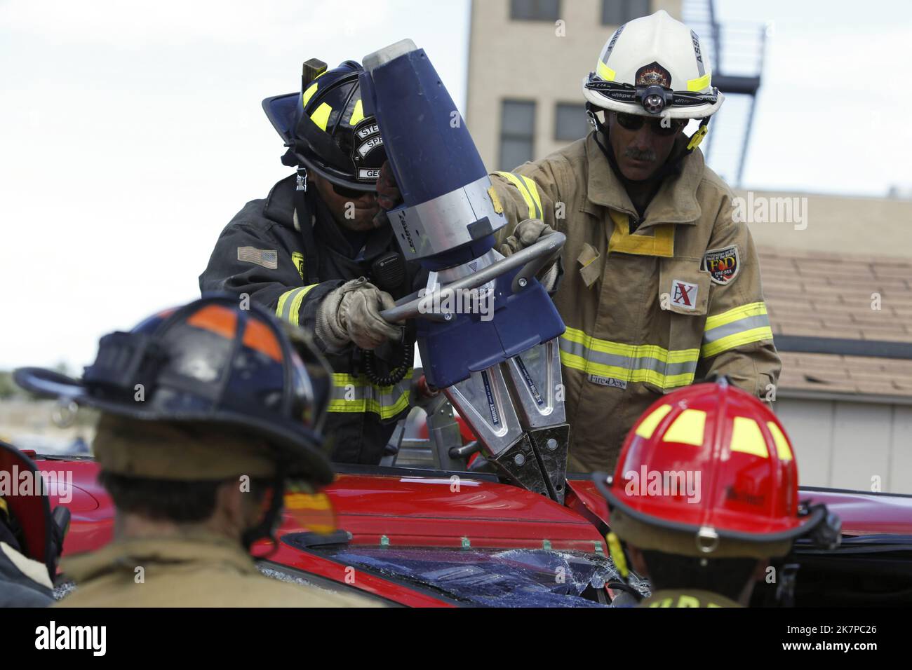 Arvada Fire Departments host AutoX at the training center. On 05/22/2011 in Arvada, Colorado, USA. Stock Photo