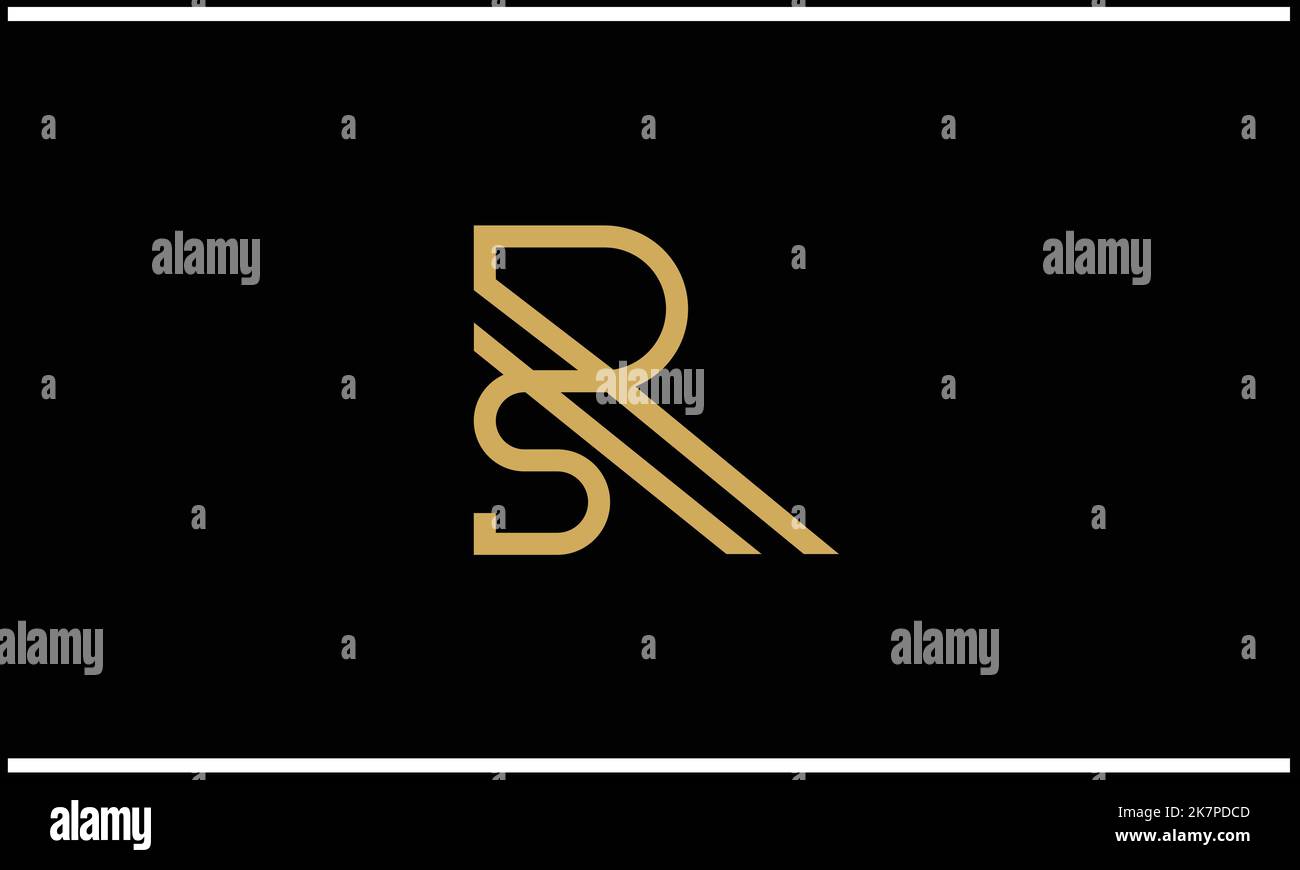 SR, RS, Abstract Letters Logo Monogram Stock Vector