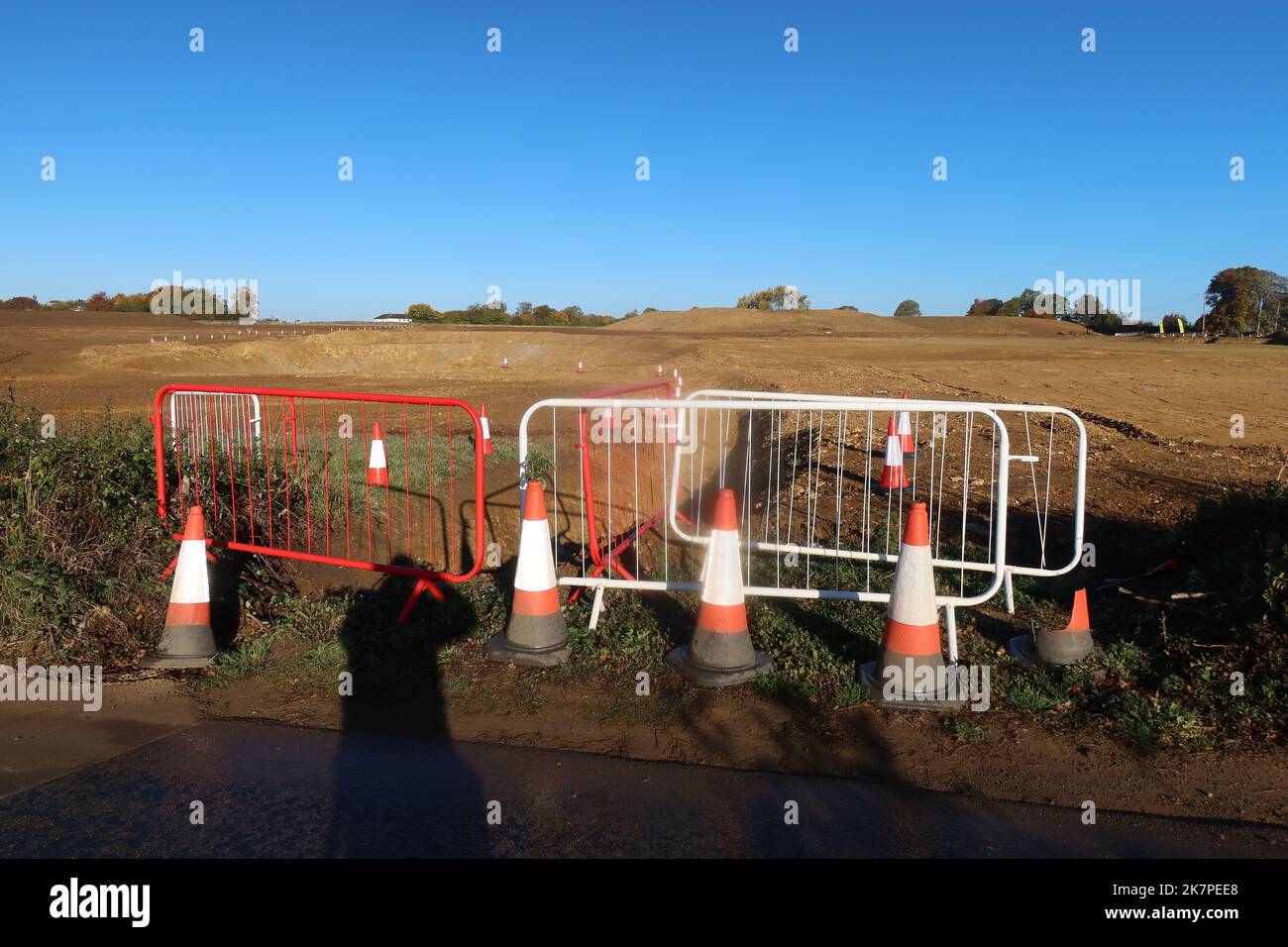 HS2 high speed rail network construction site photo. Northamptonshire. England. Stock Photo