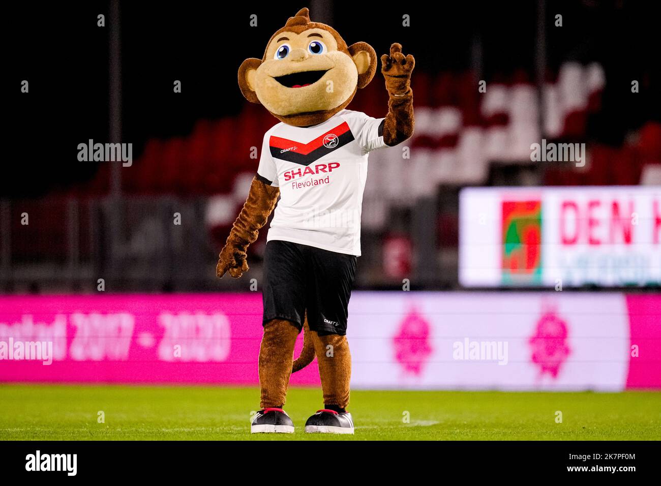 ALMERE, NETHERLANDS - OCTOBER 18: Mascot Ally De Aap (Ally the monkey ...