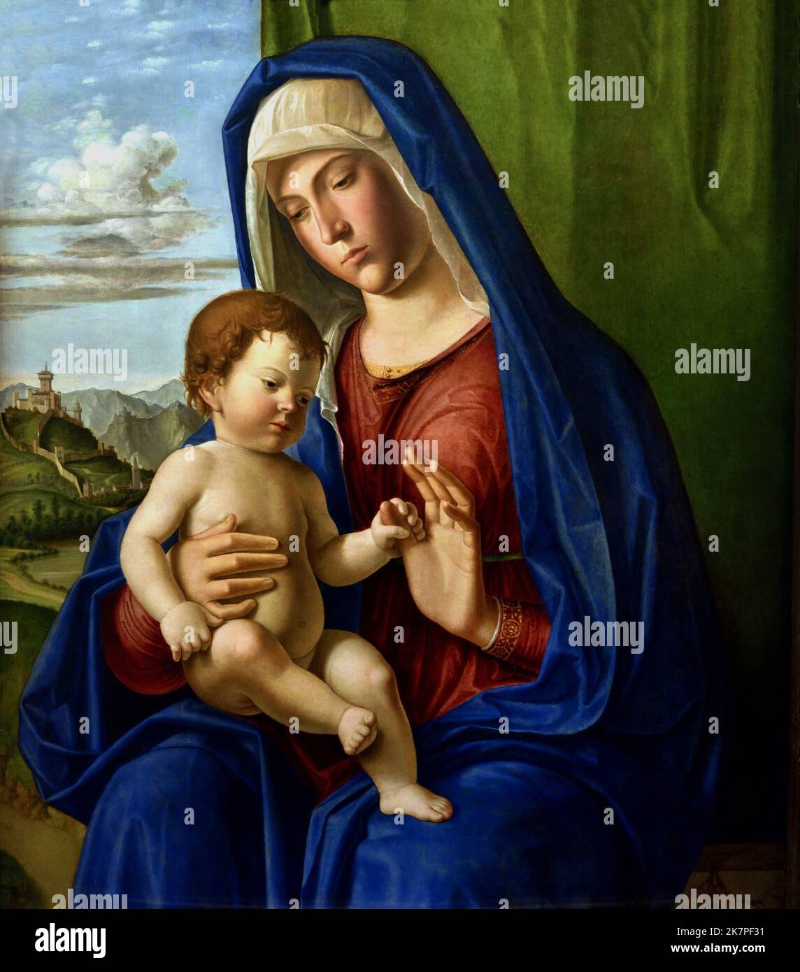 Madonna and Child 1504 Giovanni Battista Cima, also called Cima da Conegliano 1459 – 1517 was an Italian Renaissance painter, Stock Photo
