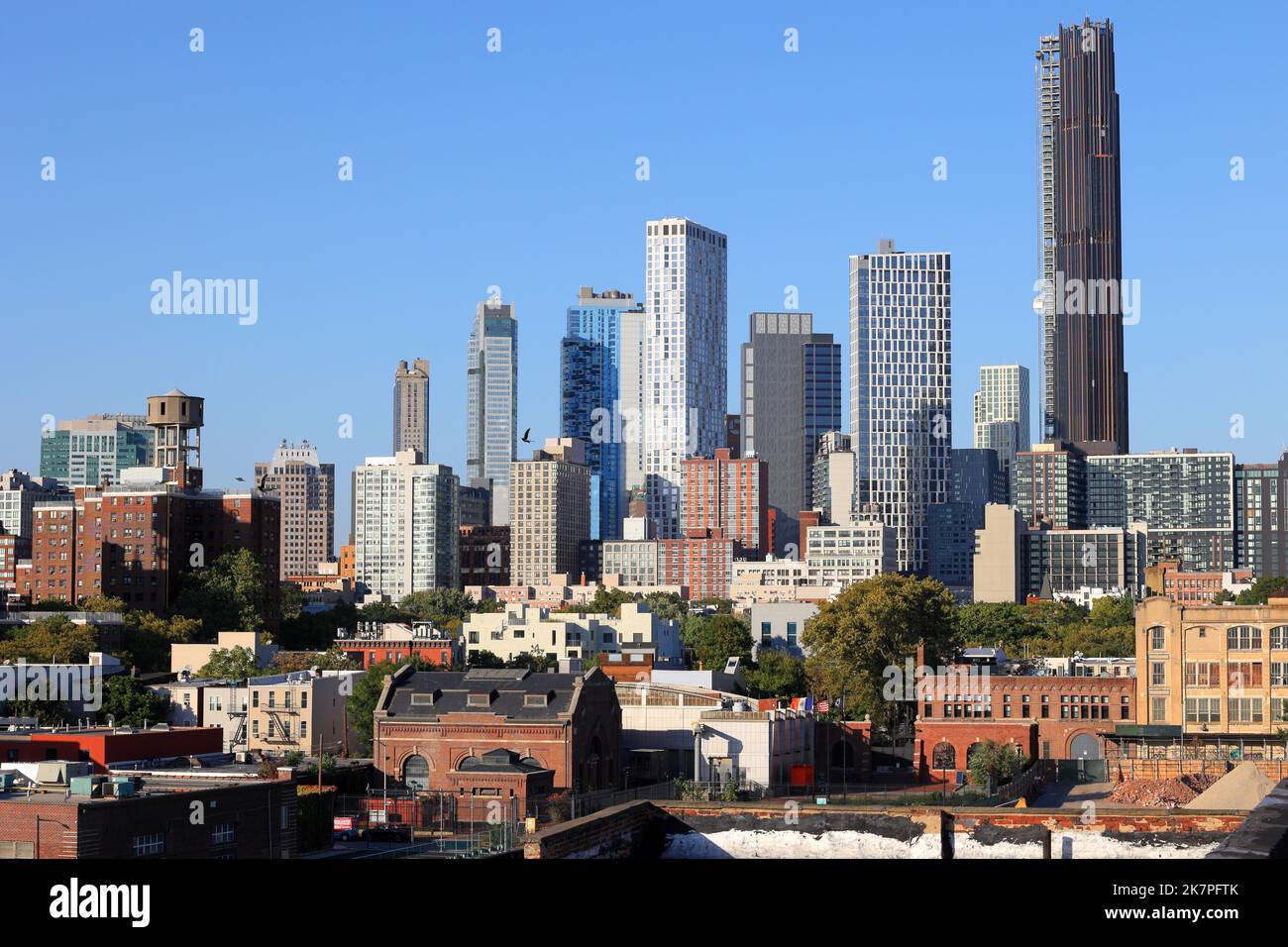 The Downtown Brooklyn skyline from the Gowanus neighborhood, New York