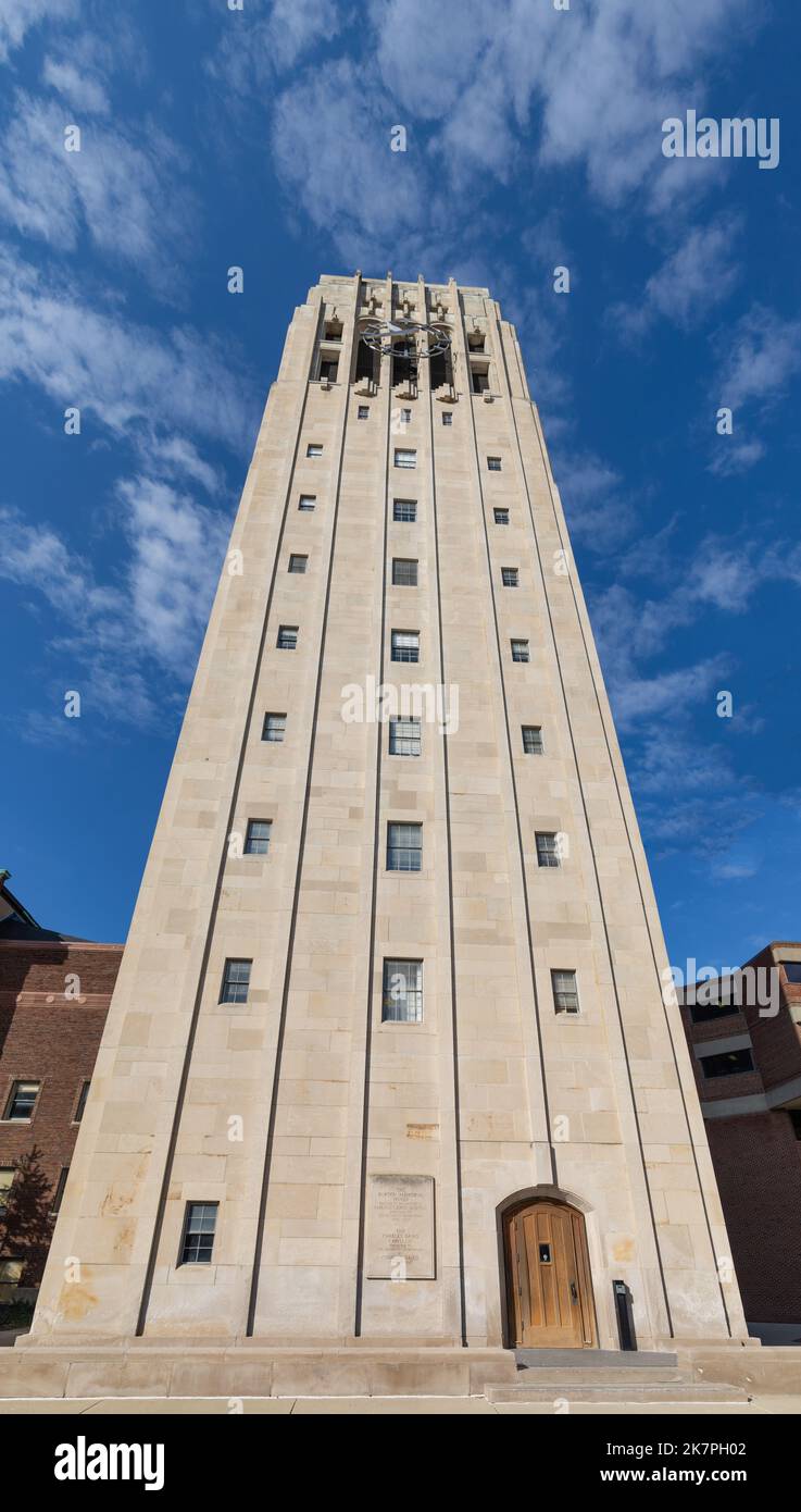 Tower on the campus of the University of Michigan Stock Photo