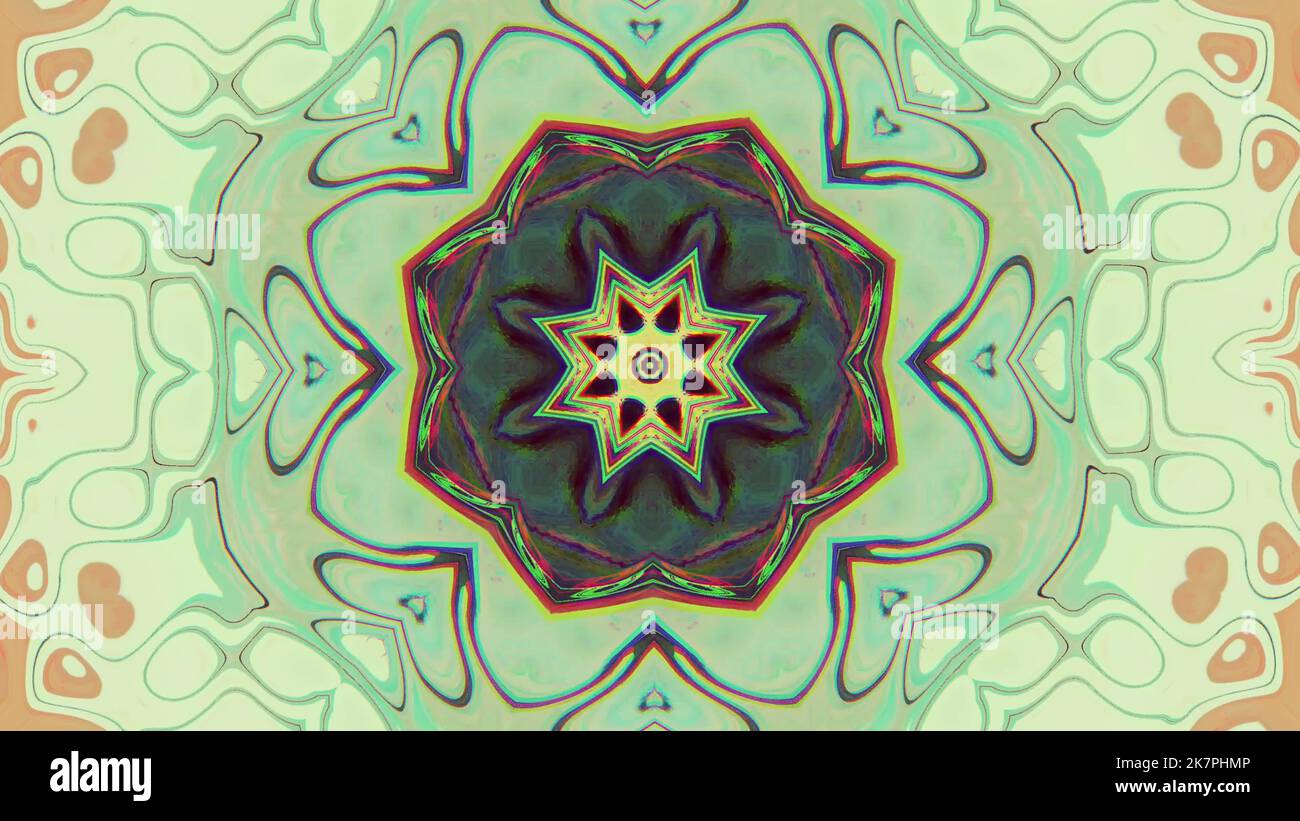 Pattern Illusionary Psychedelic Substancion. Flashing endless mandala ...