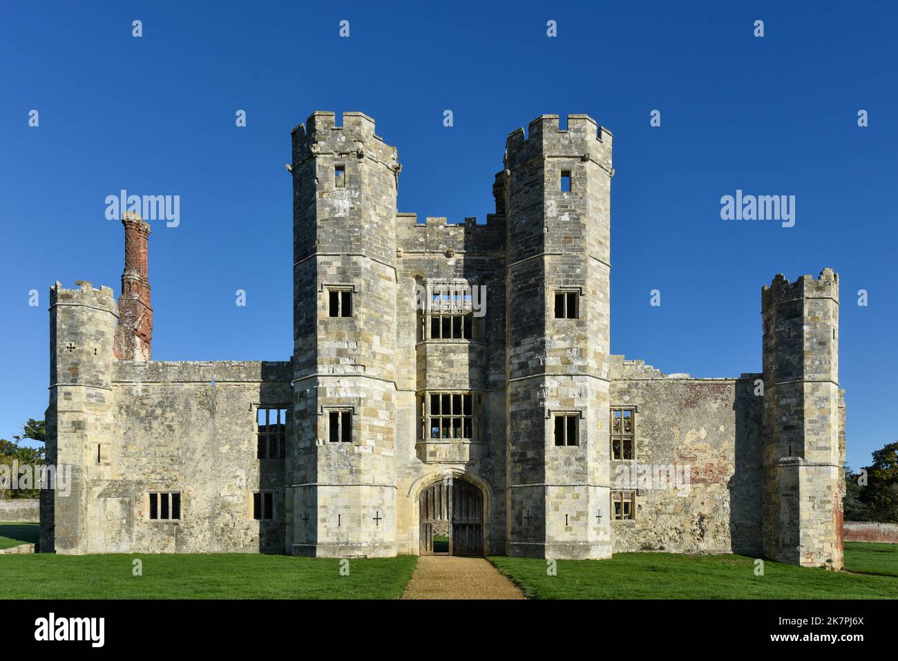 Front view of Titchfield Abbey, an English Heritage site in Hampshire, England. Stock Photo