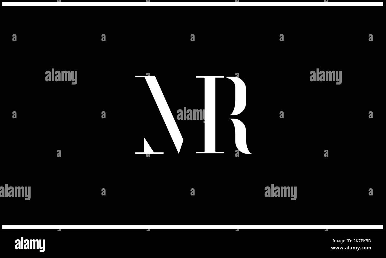 MR, RM, Abstract Letters Logo Monogram Stock Vector
