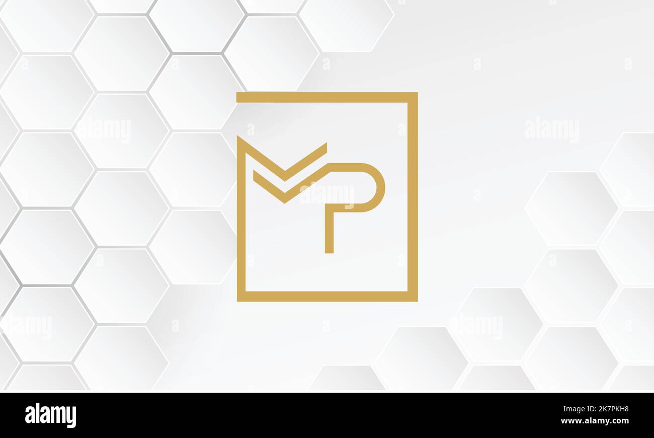 MP, PM, Abstract Letters Logo Monogram Stock Vector