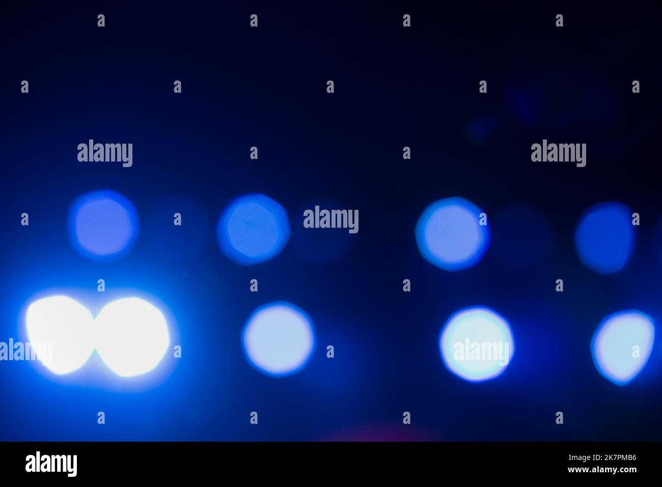 Stage lighting. Spotlights with colored lights on a stage. Artificial