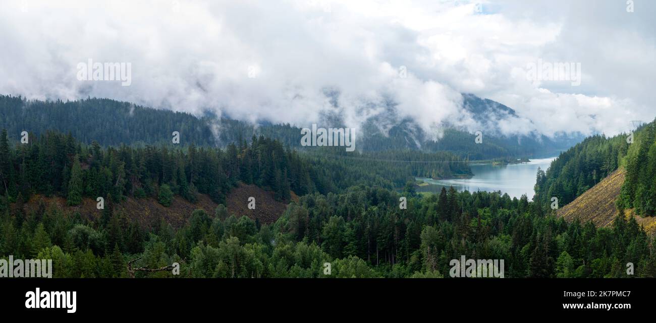 Lake Daisy view from Brandywine Falls Provincial Park, Squamish, British Columbia, Canada Stock