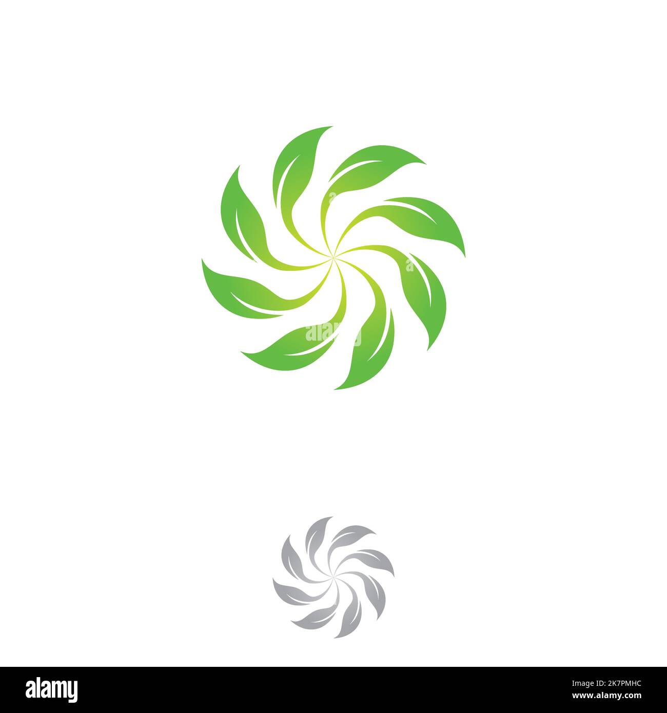 Vector logo design leaf circle design template. Vector illustration EPS ...