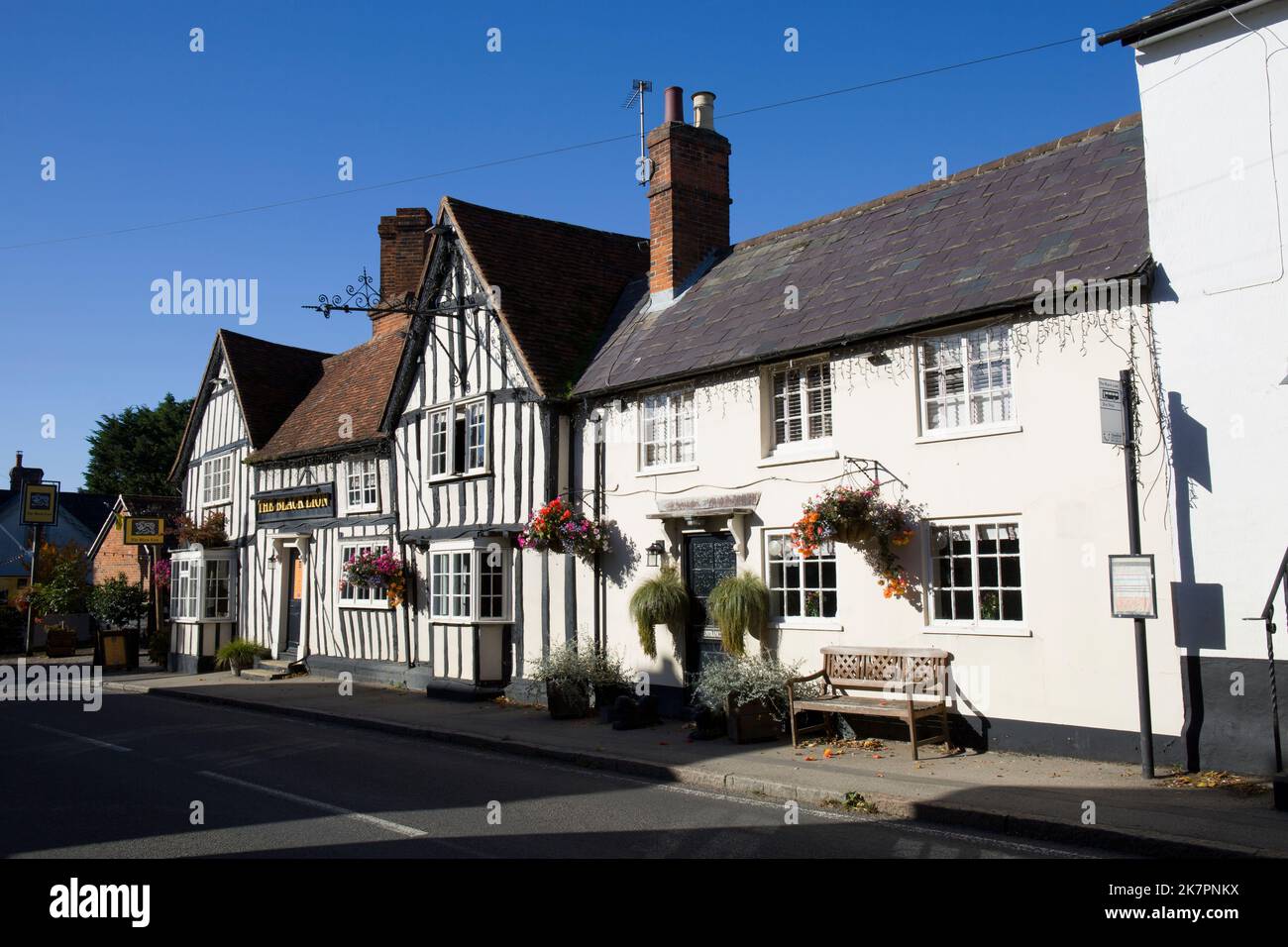 The Black Lion Pub The Street High Roding The Rodings Dunmow Essex Stock Photo
