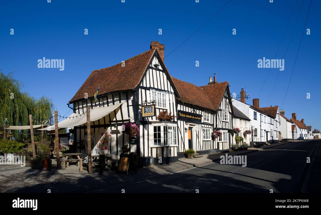 The Black Lion Pub The Street High Roding The Rodings Dunmow Essex Stock Photo