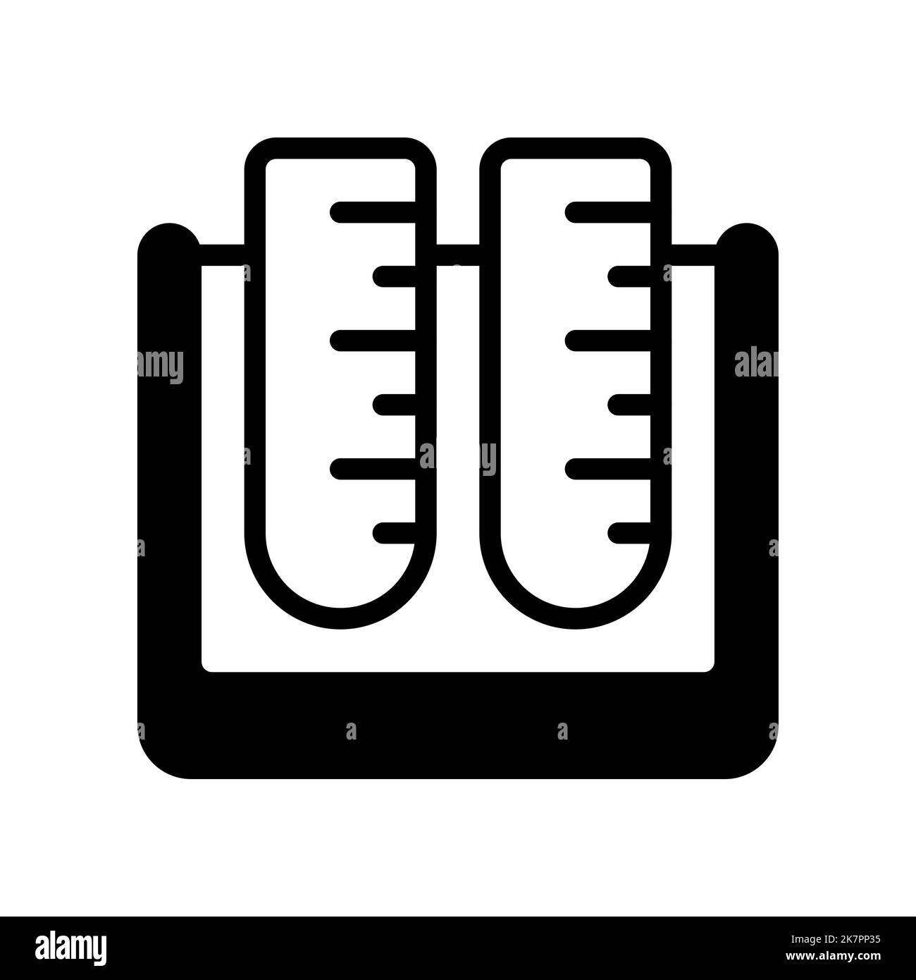 Retort or Test Tube icon. research chemical reactions Stock Vector