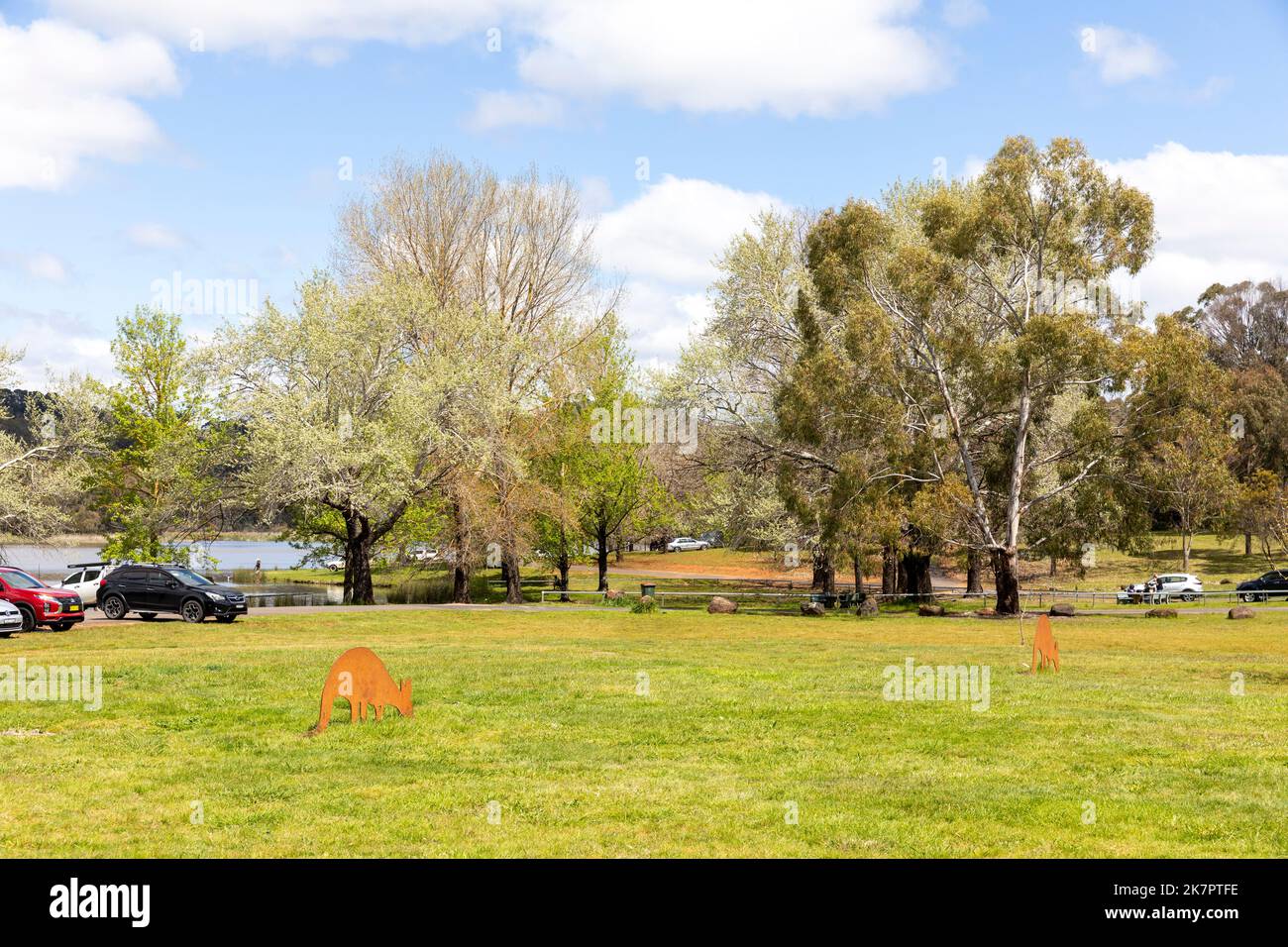 Lake Canobolas reserve and reservoir recreational area, Orange NSW,Australia during spring 2022 Stock Photo