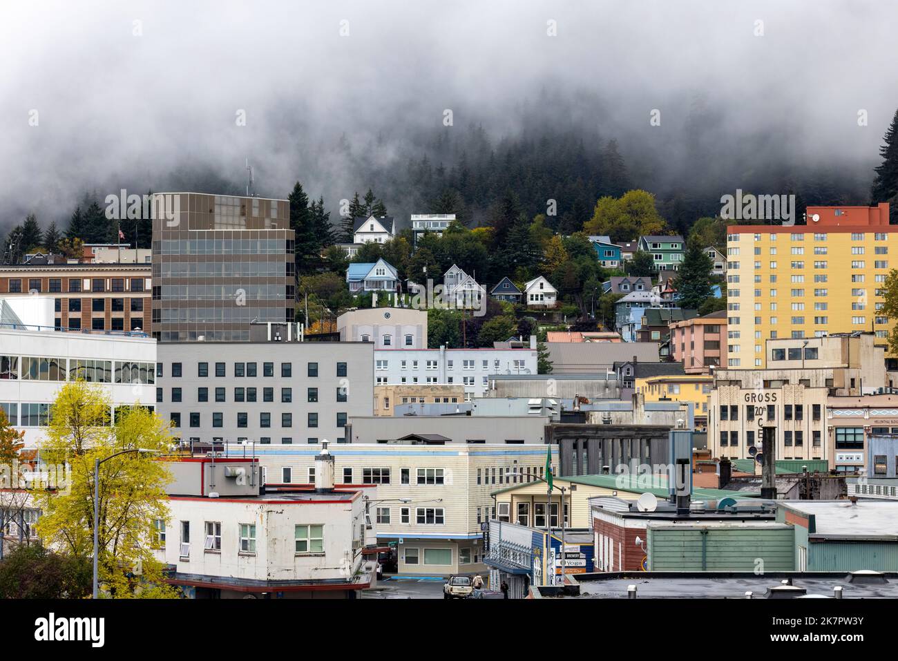 City streets in downtown Juneau, Alaska, USA Stock Photo Alamy