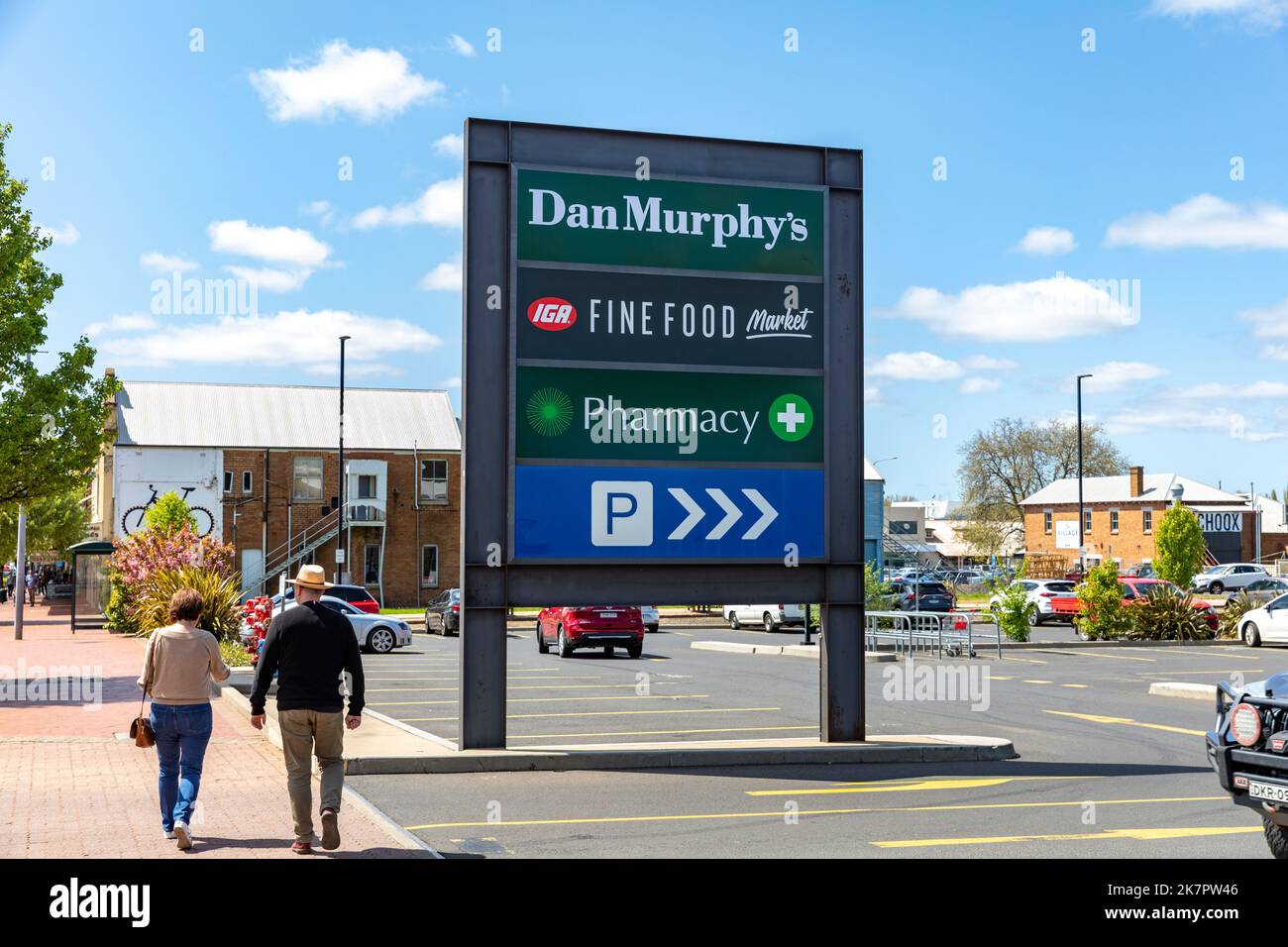 Dan Murphys liquor store, IGA food supermarket and chemist pharmacy at