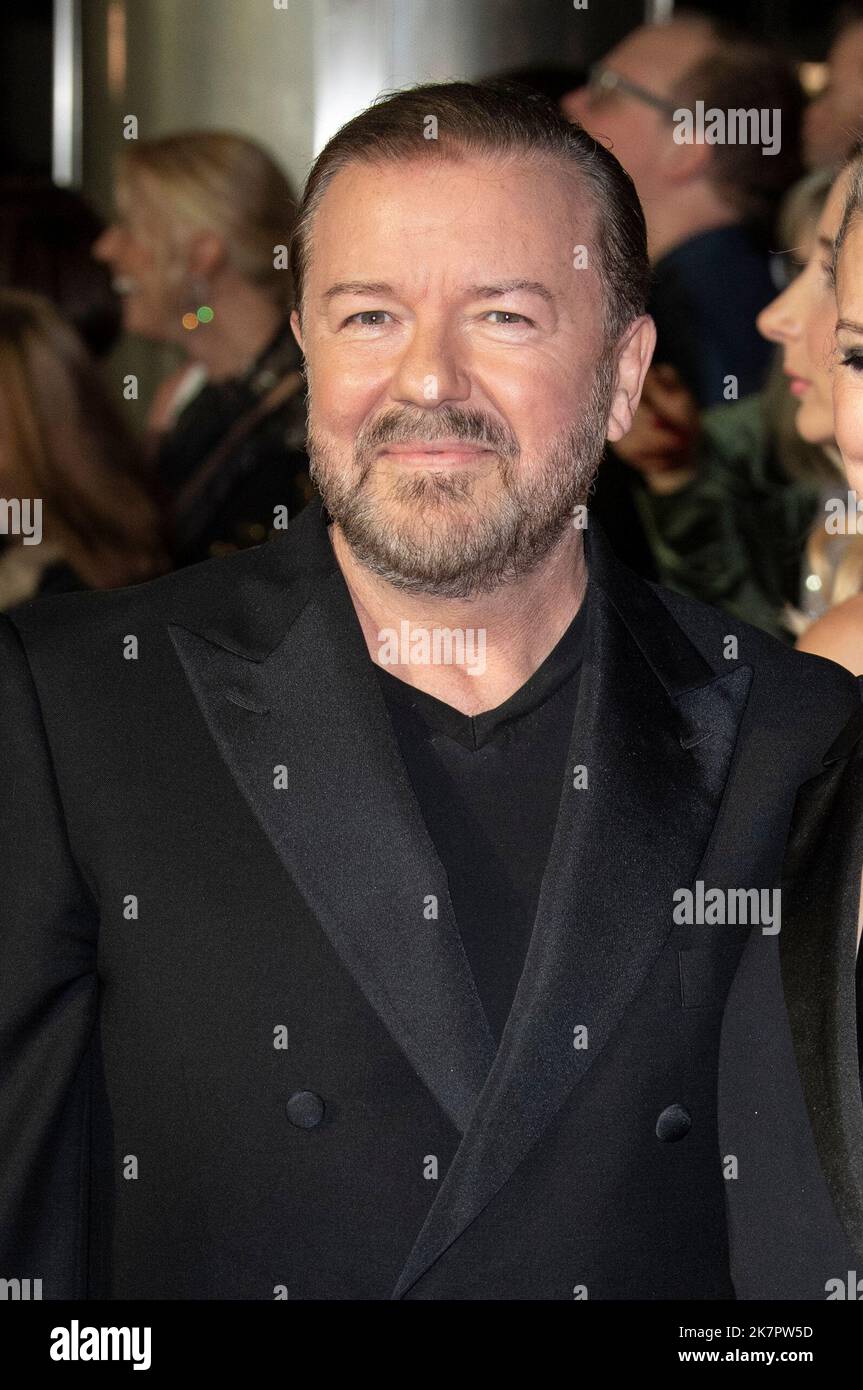 London, UK. Ricky Gervais at the National Television Awards 2022 at OVO