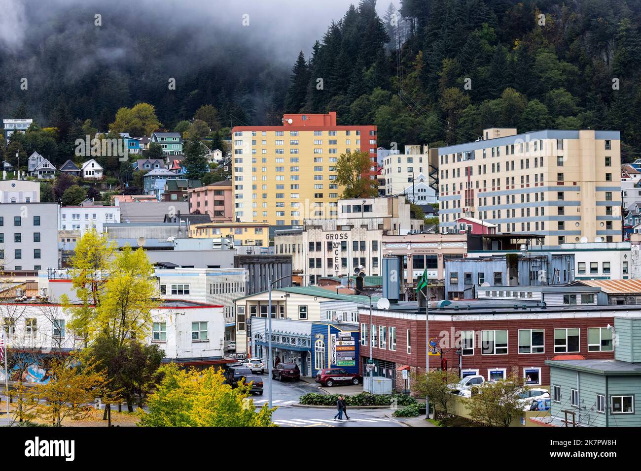 City streets in downtown juneau alaska usa stock photo alamy