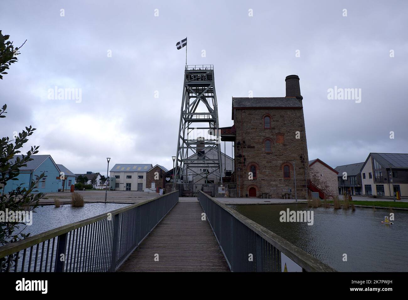 Pool Camborne Cornwall UK 10 18 2022 South Croft Mine Stock Photo