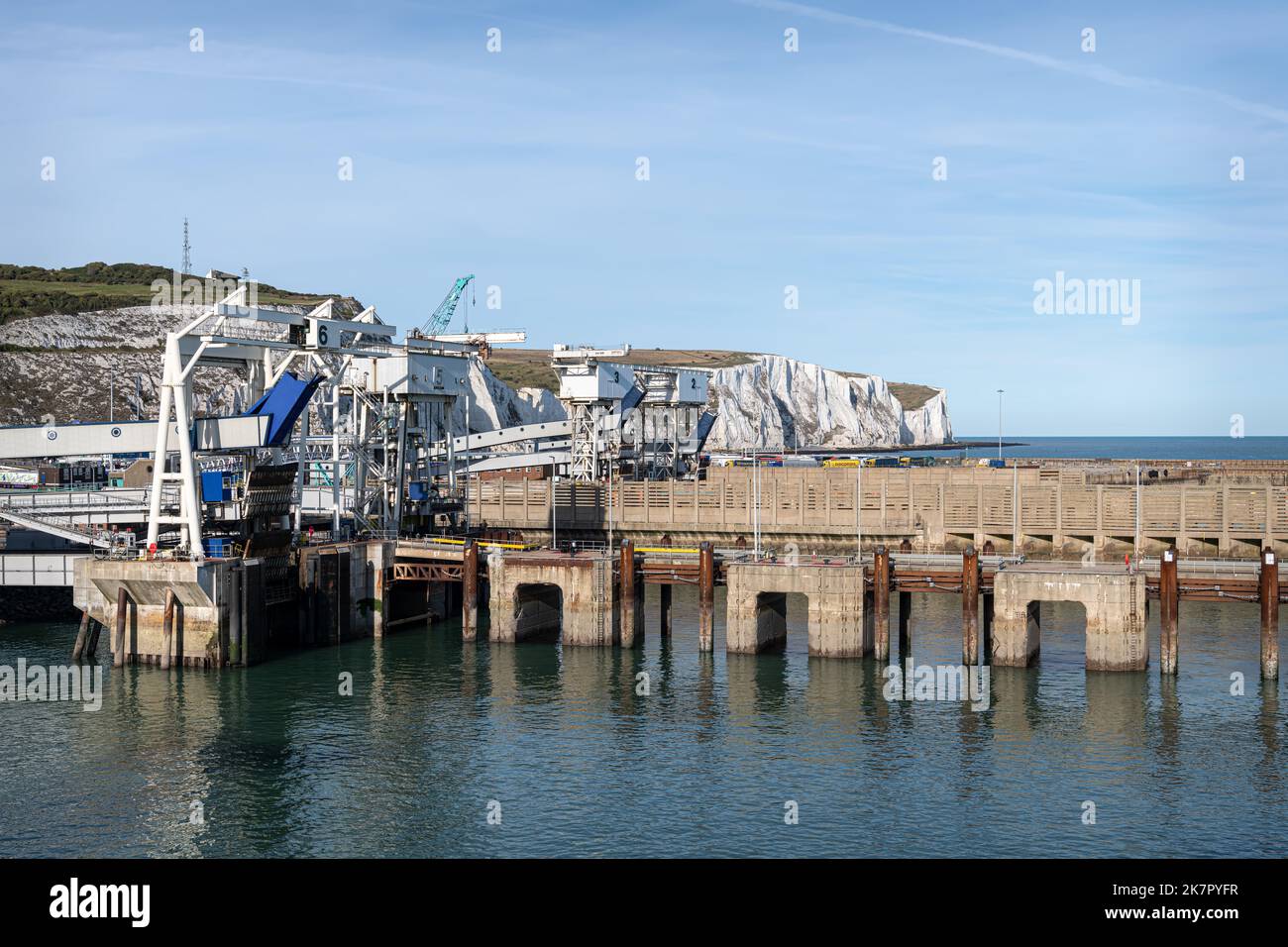 Ferry Docking Equipment at Dover Harbour, Kent, United Kingdom Stock ...