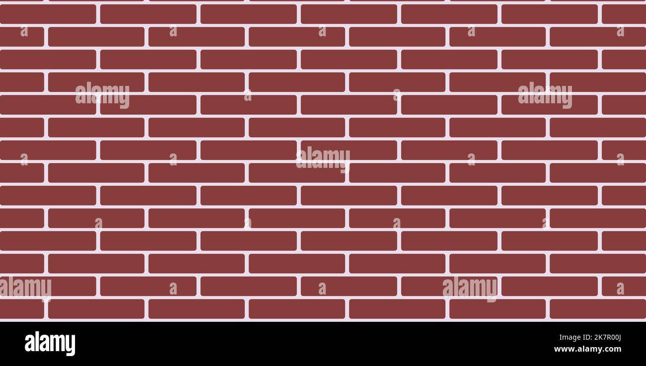 Cartoon Brick Wall background seamless Vector texture pattern illustration. Stock Vector