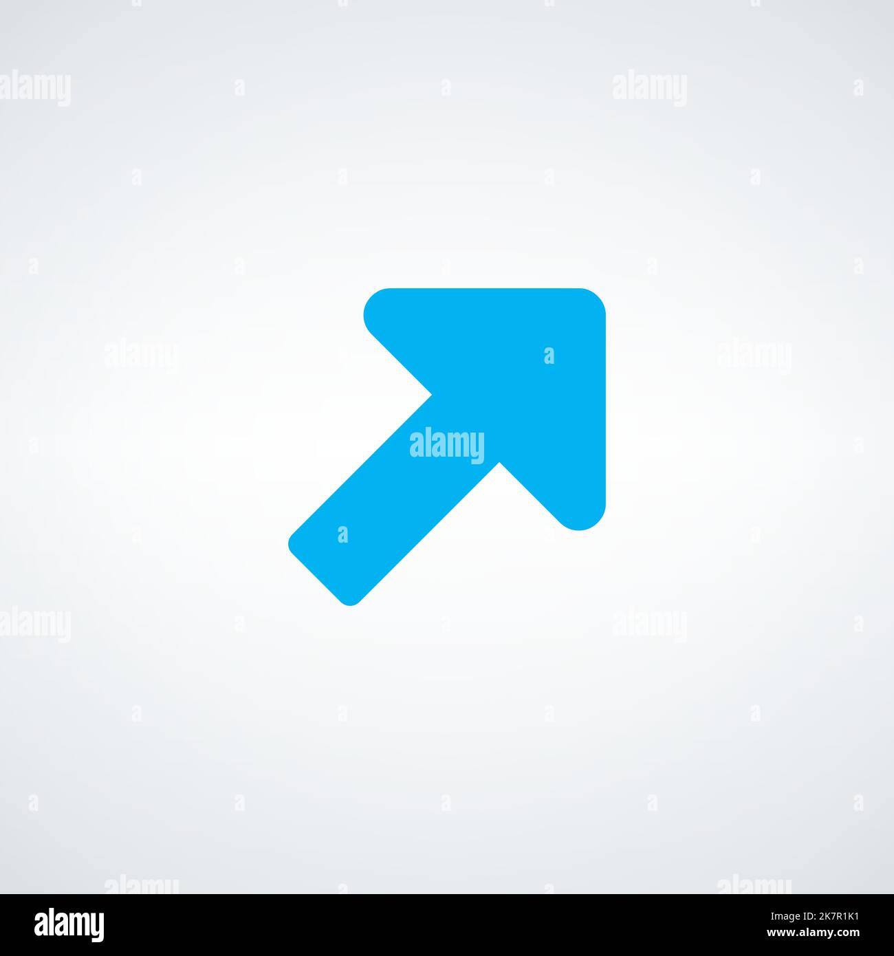 Blue arrow indicates the direction. arrow icon. Stock vector illustration isolated on white