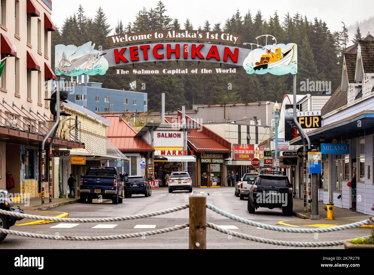Welcome to Ketchikan sign "Salmon Capital of the World" - Ketchikan 
