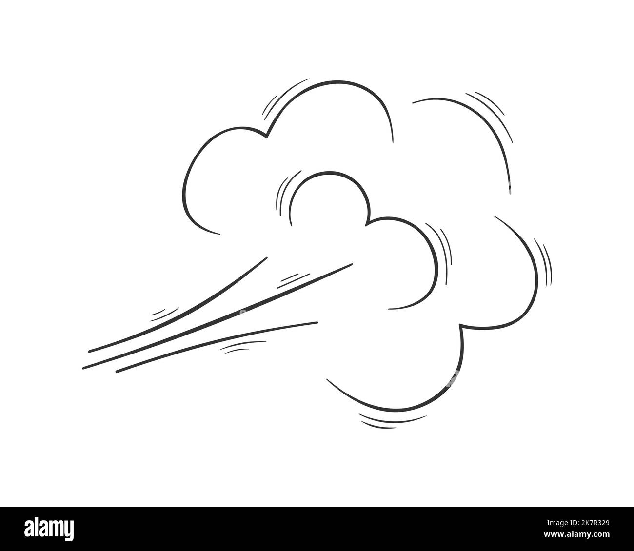 Windy cloud cartoon Cut Out Stock Images & Pictures - Alamy