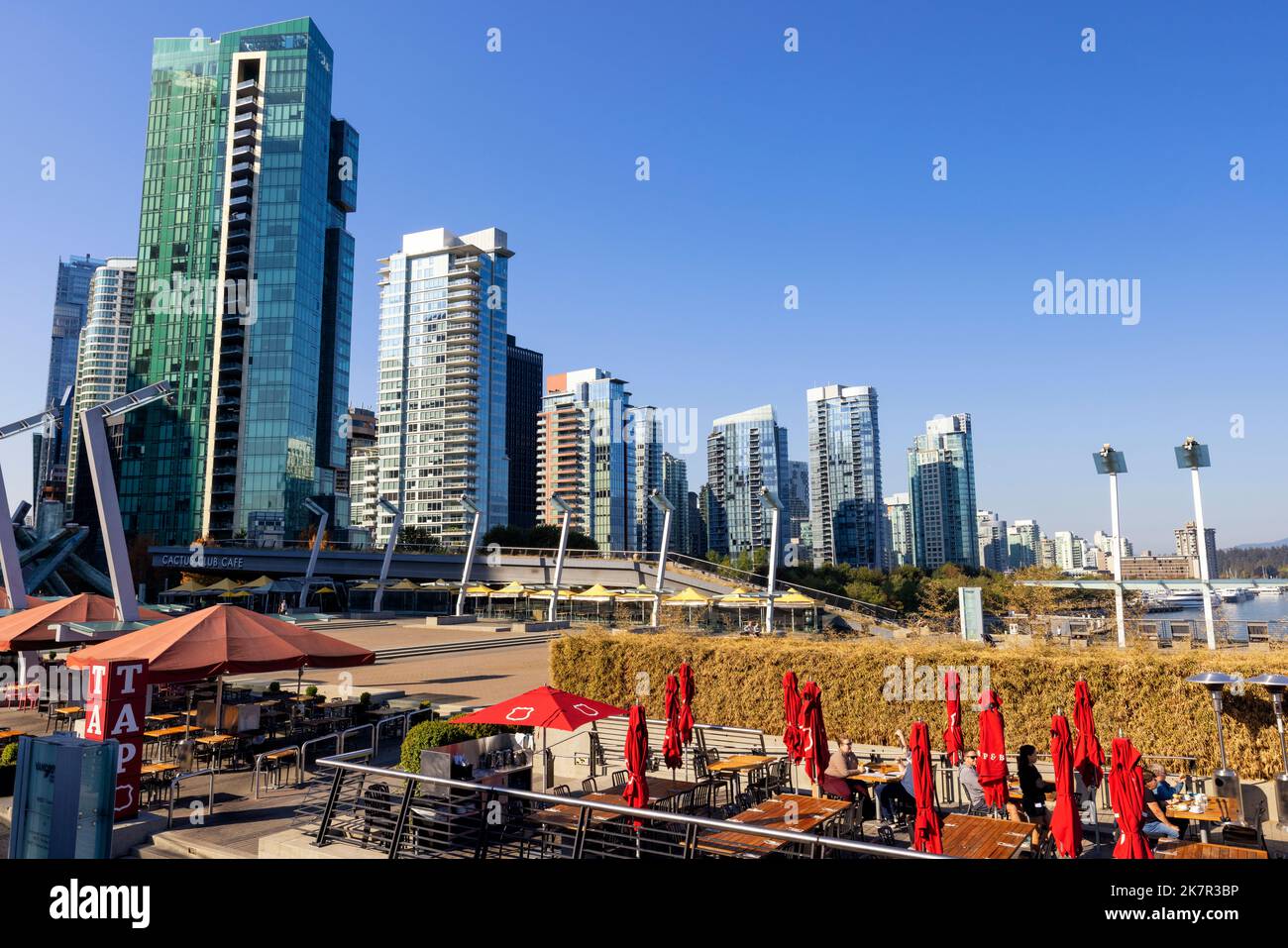 Commercial and residentail buildings in Coal Harbour neighborhood - Vancouver, British Columbia, Canada Stock Photo