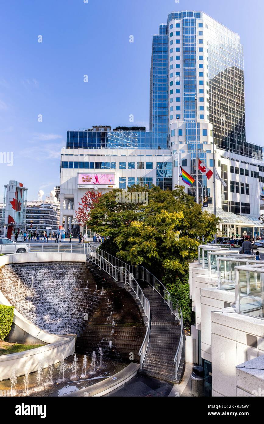 Canada Place in the heart of Vancouver's waterfront - Vancouver, British Columbia, Canada Stock Photo