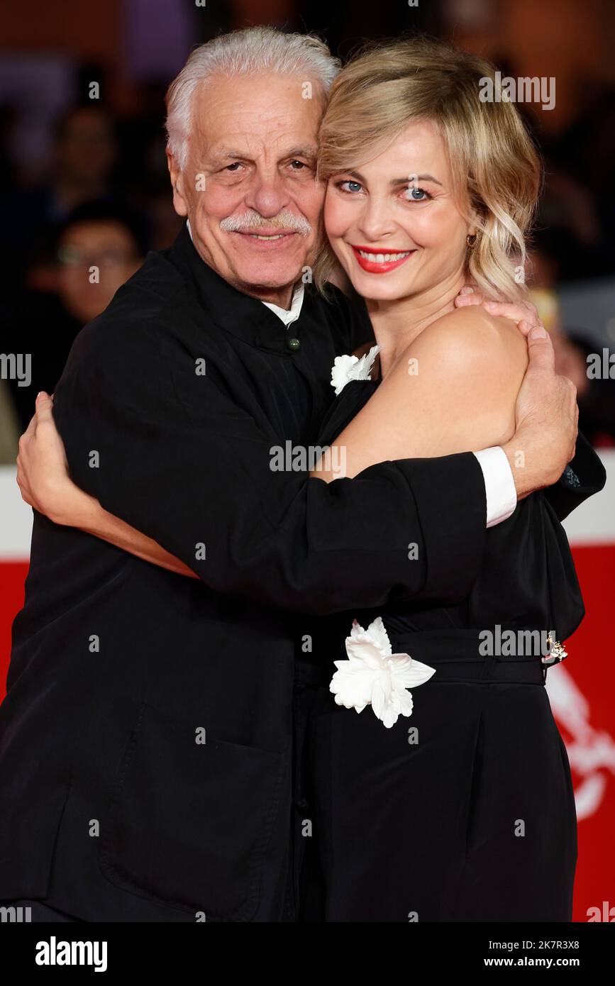 Director Michele Placido and Violante Placido attend the red carpet for 'L'Ombra Di Caravaggio' during the 17th Rome Film Festival Stock Photo