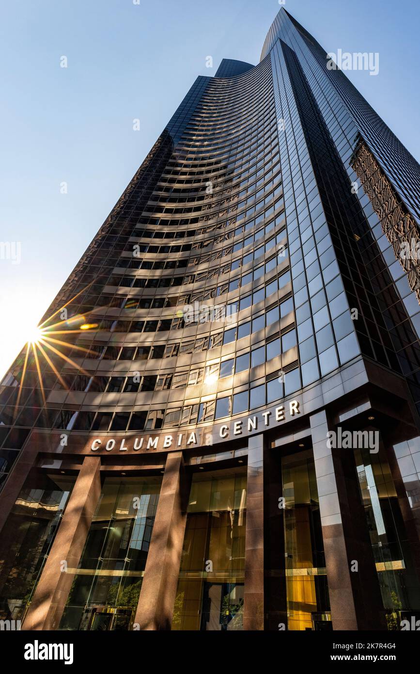 Columbia Center (tallest building in Seattle) - Seattle, Washington, USA Stock Photo