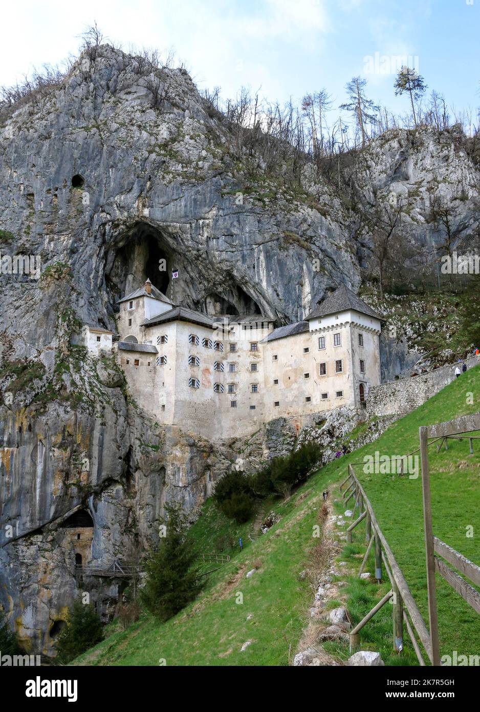 Predjama Castle, a Renaissance castle built within a cave mouth in Slovenia Stock Photo