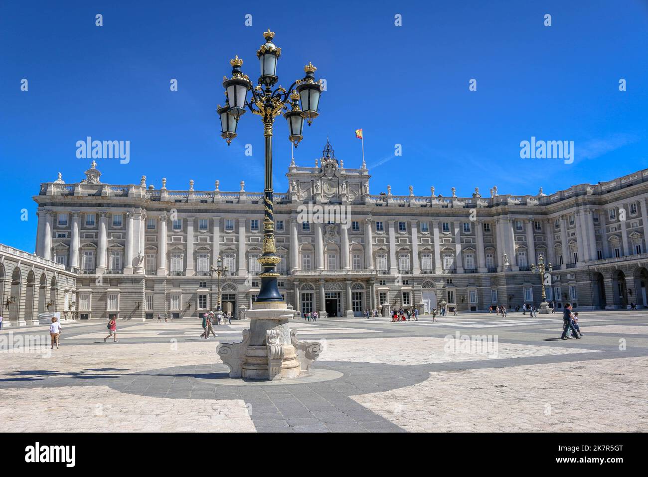 The Royal Palace in the city of Madrid, Spain Stock Photo