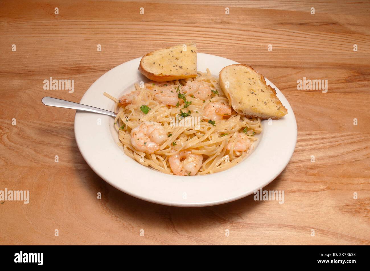 Delicious Italian Dish Known As Shrimp Scampi Stock Photo Alamy